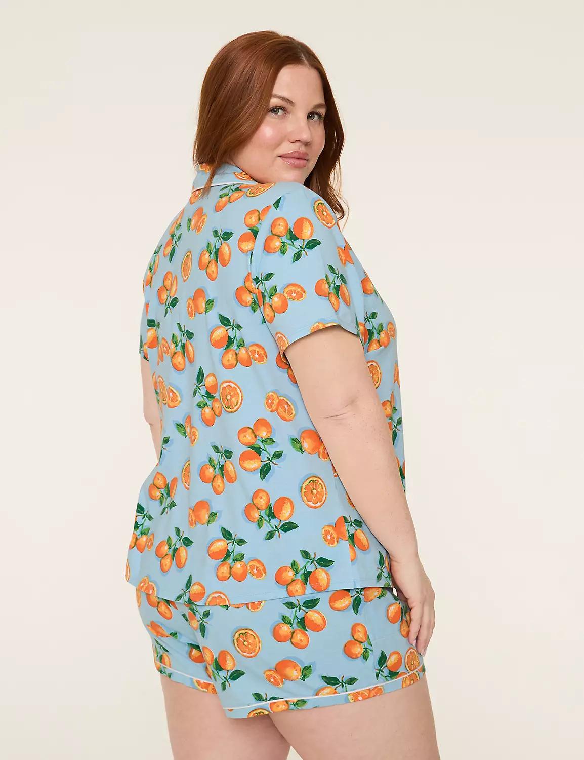 Comfy Cotton Notch-Neck Top & Short PJ Set Product Image