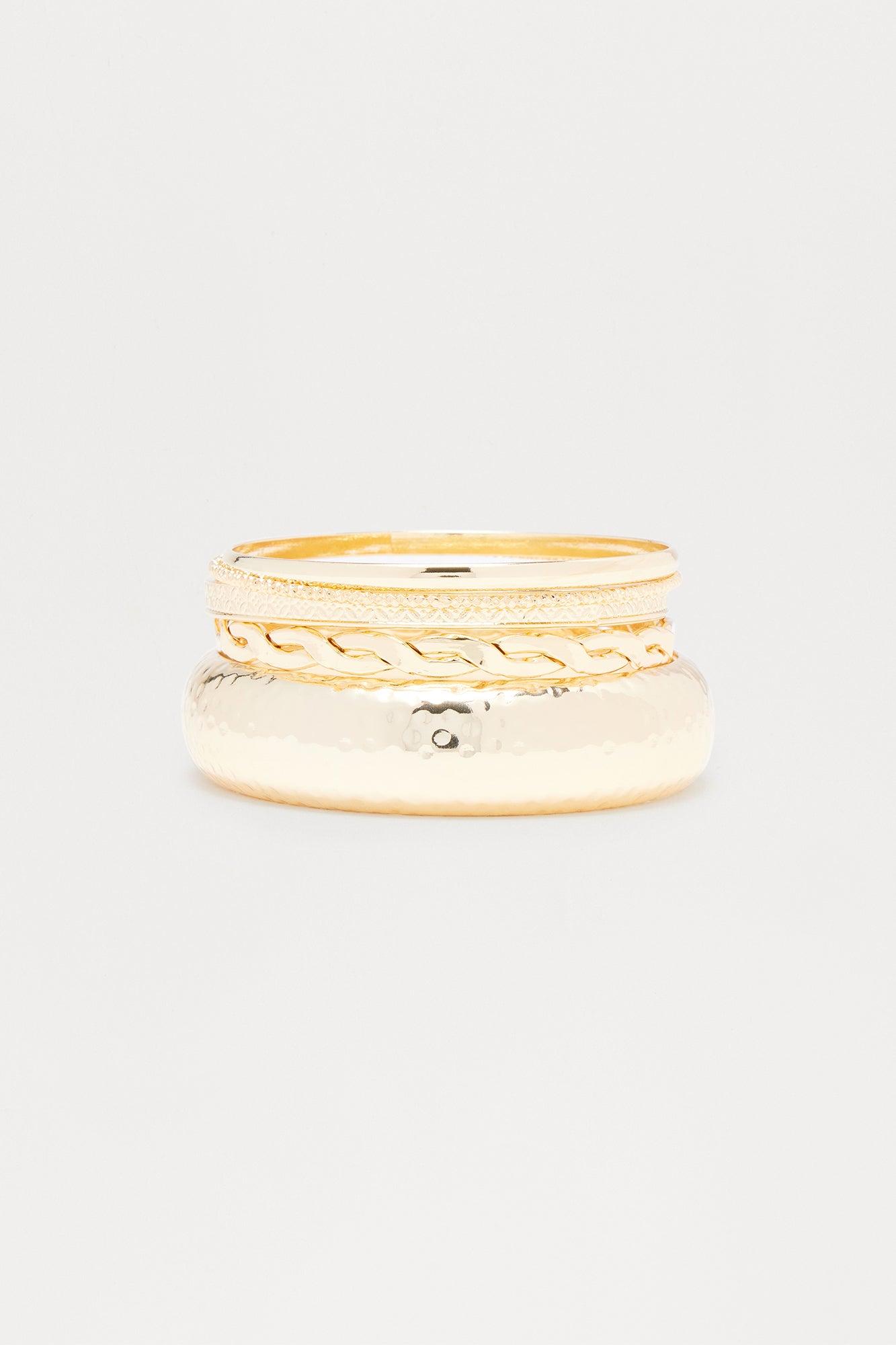 Kaylor 5 Piece Bangle Bracelet Set - Gold Female Product Image
