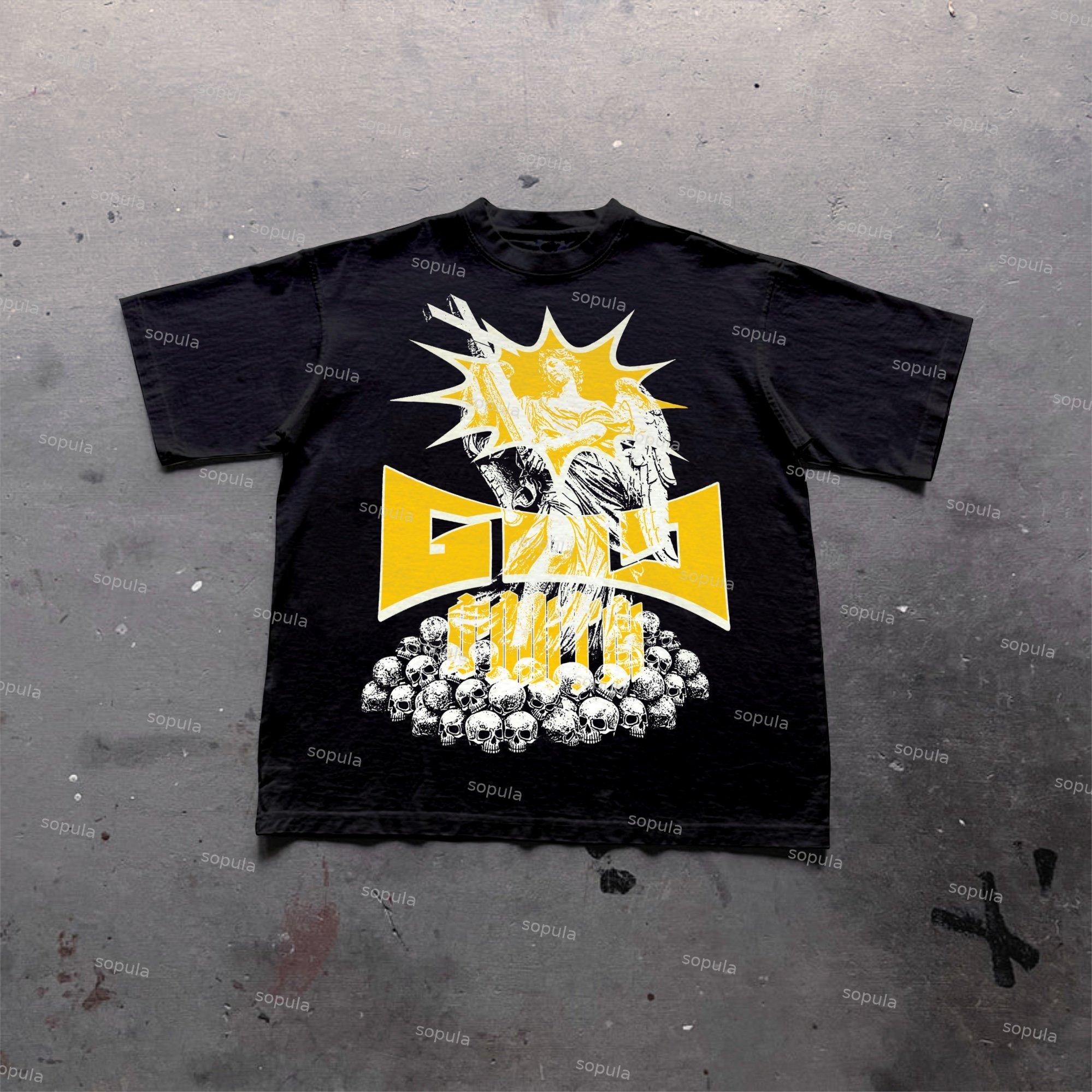 Sopula God Faith Graphic Cotton T-Shirt Product Image