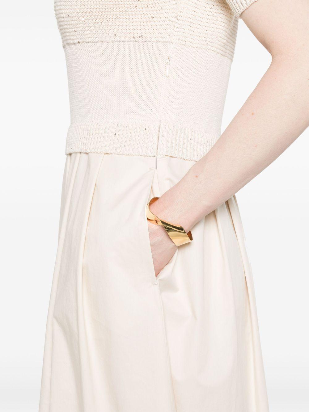 contrast-panel midi dress Product Image