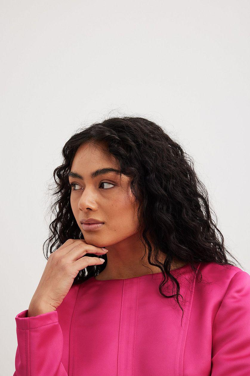 Seam Detail Satin Mini Dress Product Image