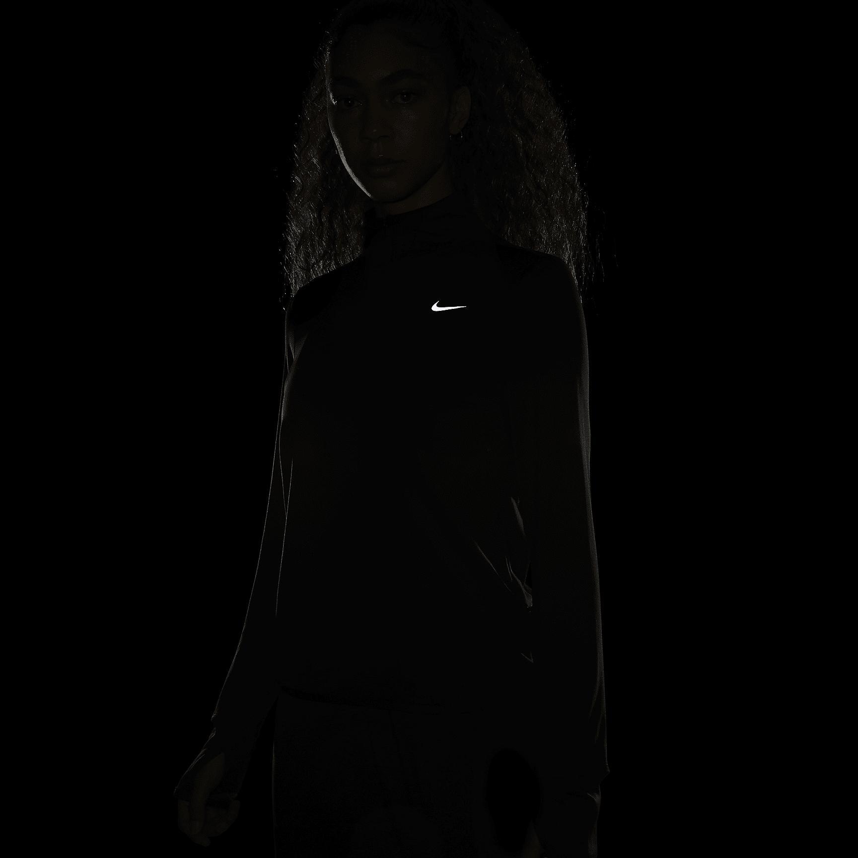 Nike Womens Swift Element UV Protection 1/4-Zip Running Top | FB4316-010 Product Image