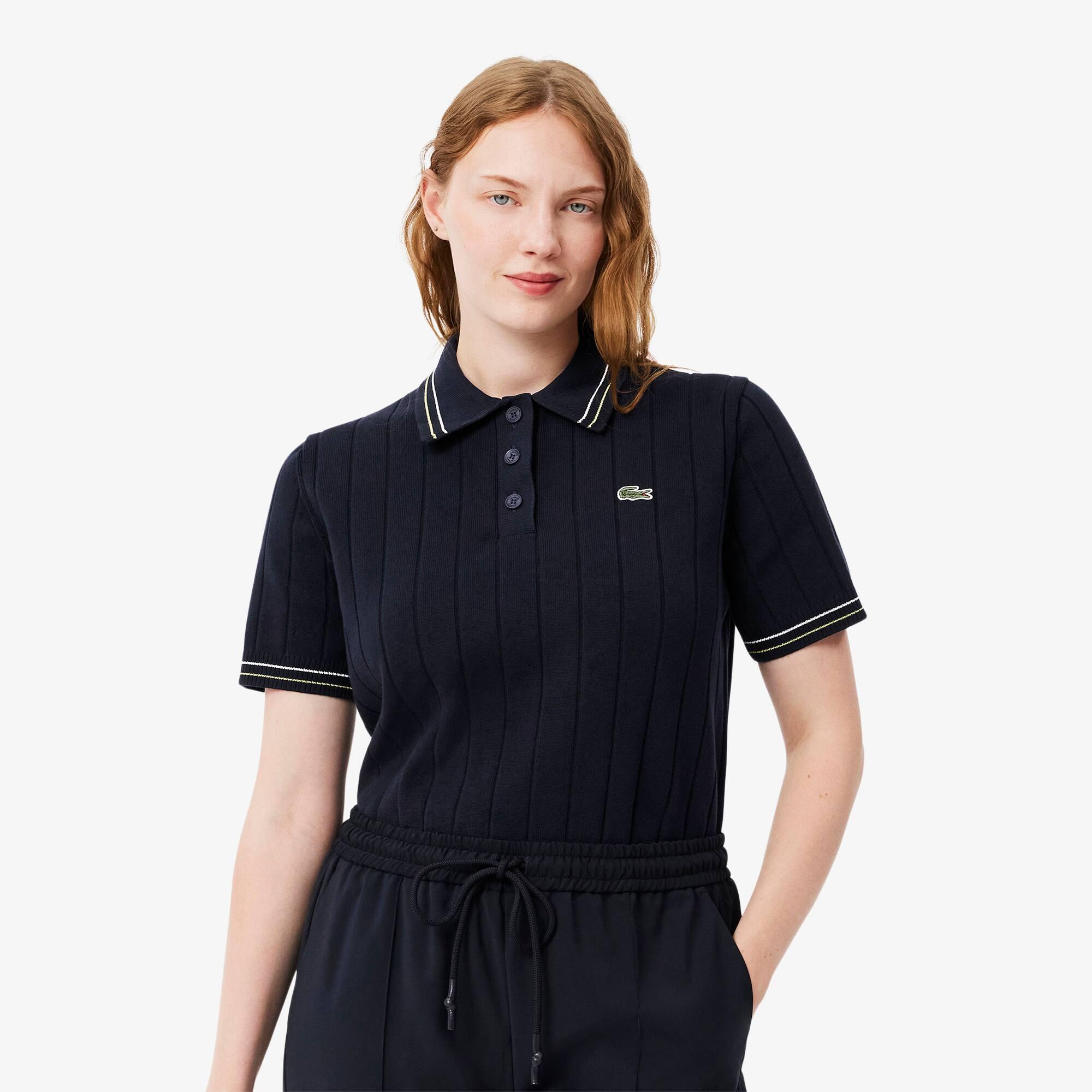 Women's Made In France Ribbed Cotton Polo Product Image
