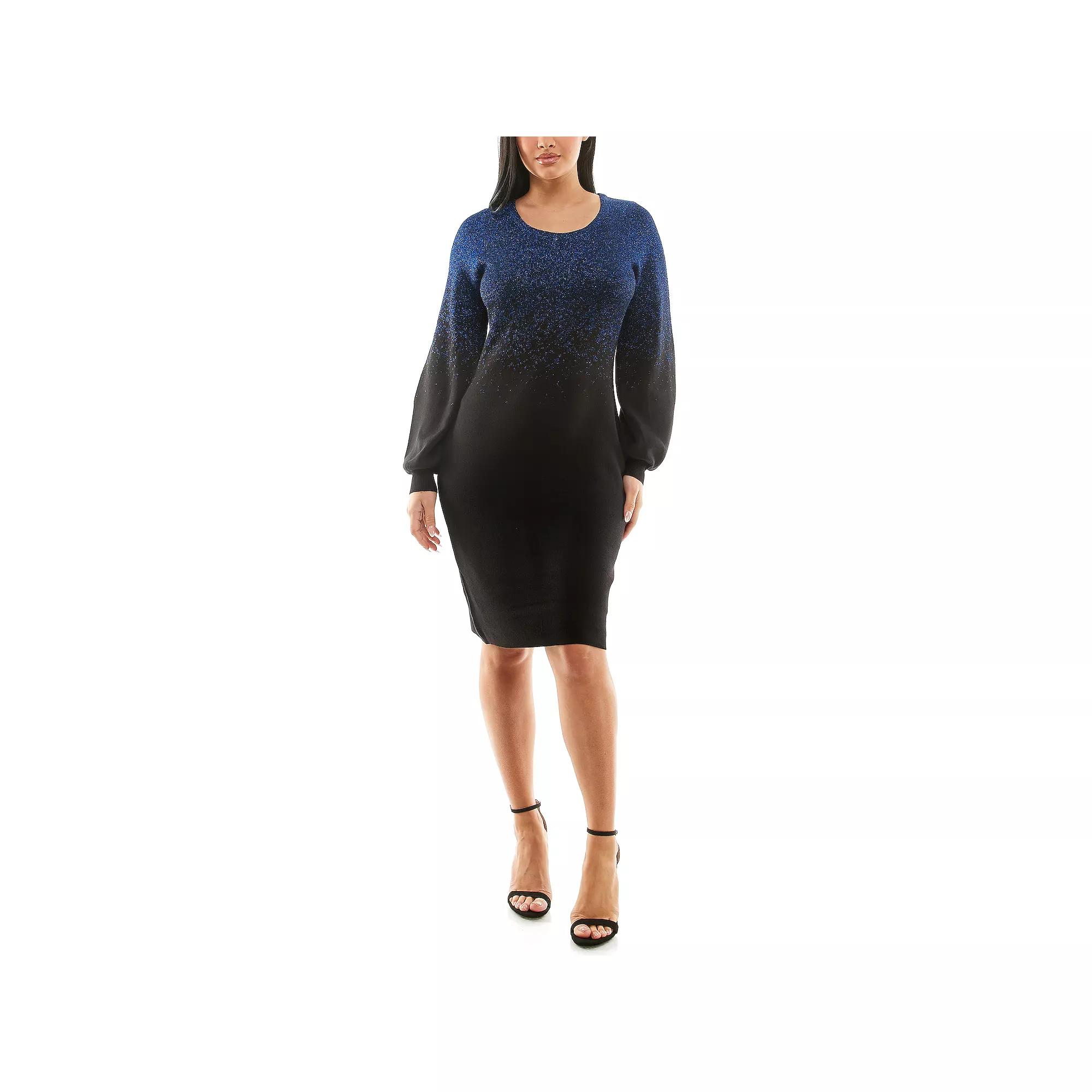 Women's Nina Leonard Balloon Sleeve Sweater Dress,  Product Image
