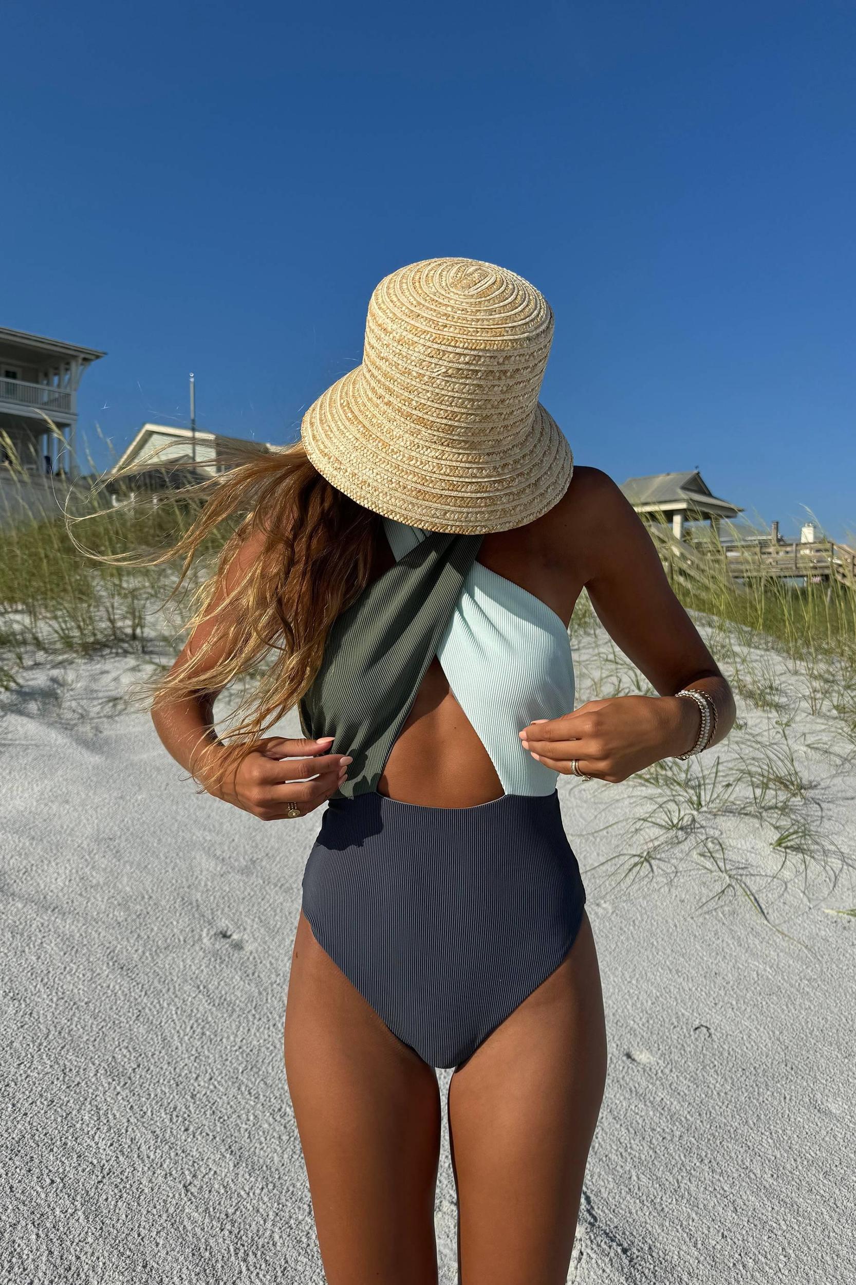 Jessica One Piece Palm Paradise Colorblock Product Image