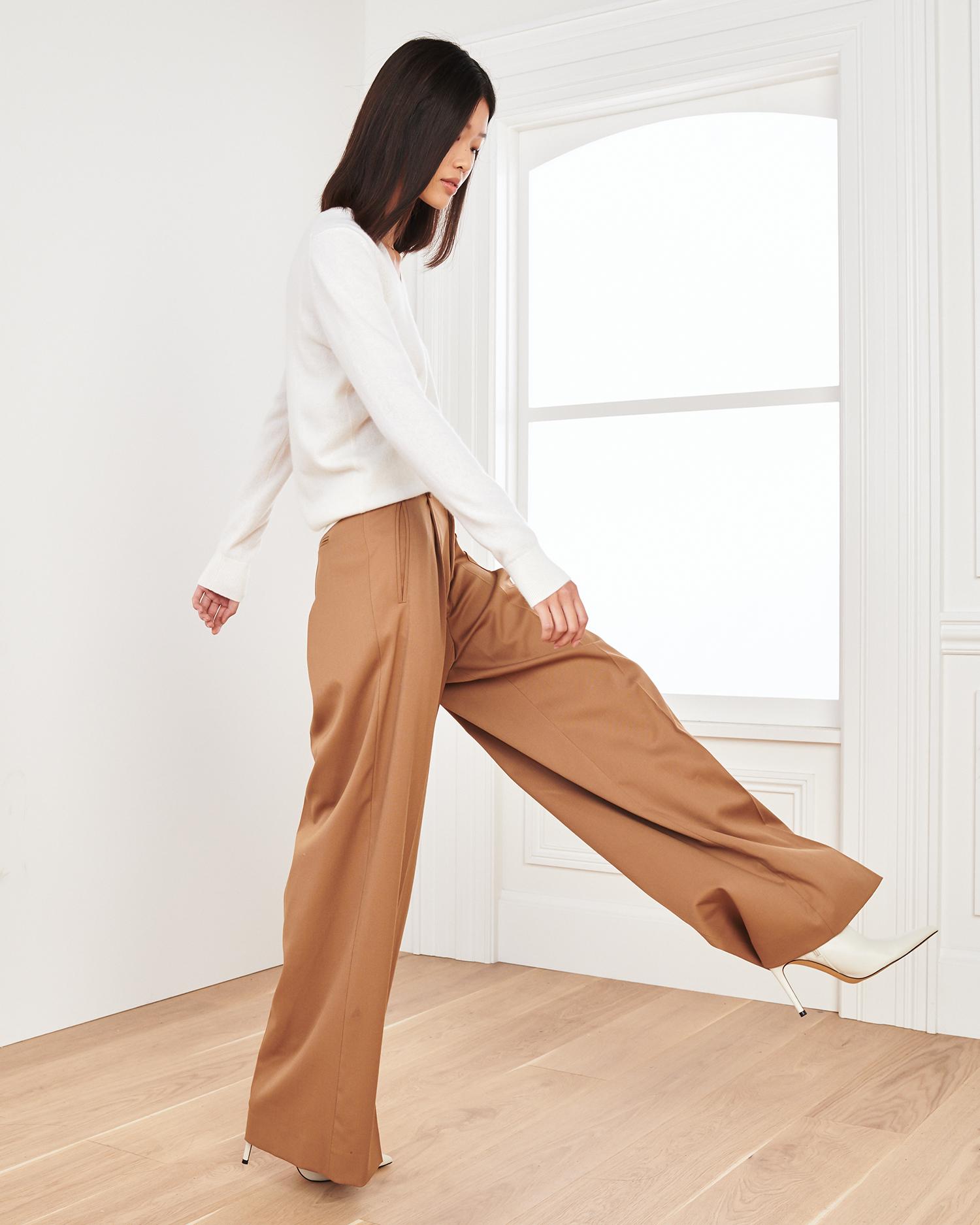 Quince | Women's Mongolian Cashmere V-Neck Sweater Size XL Product Image