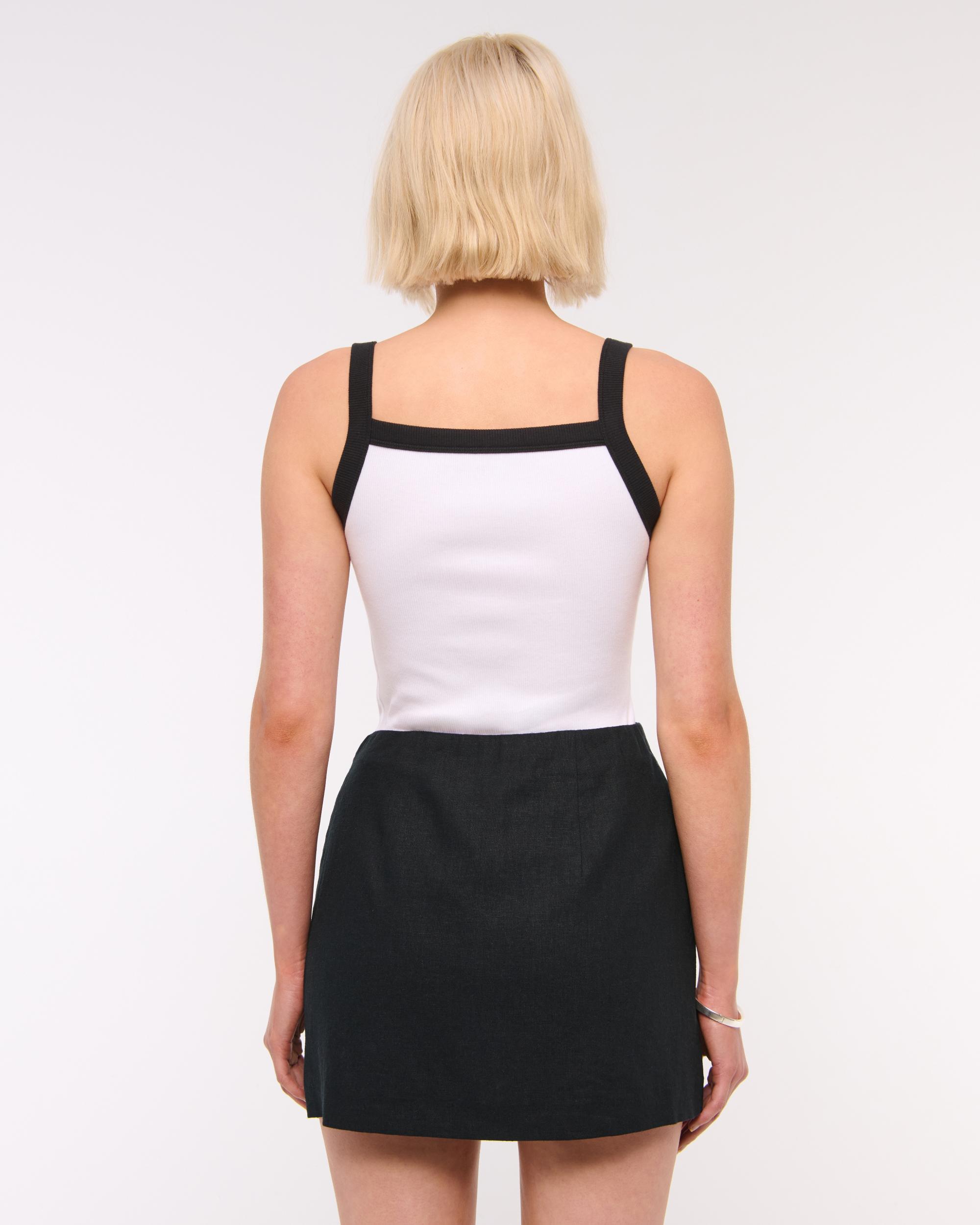 The A&F Scarlett Linen-Blend Mini Skort Product Image