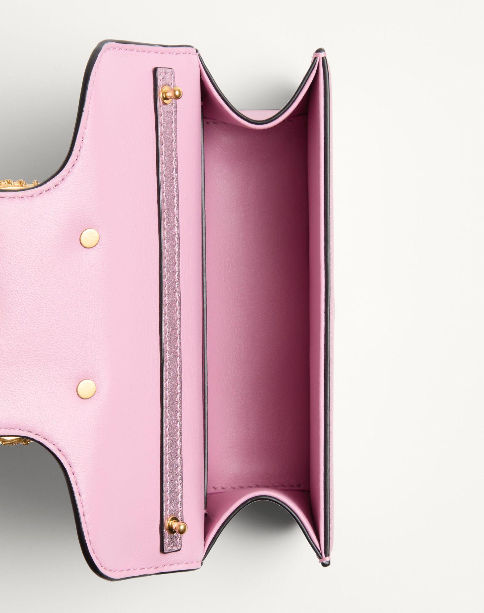 Valentino Garavani Locò Small Shoulder Bag In Laminated Calfskin With Jewel Logo Product Image