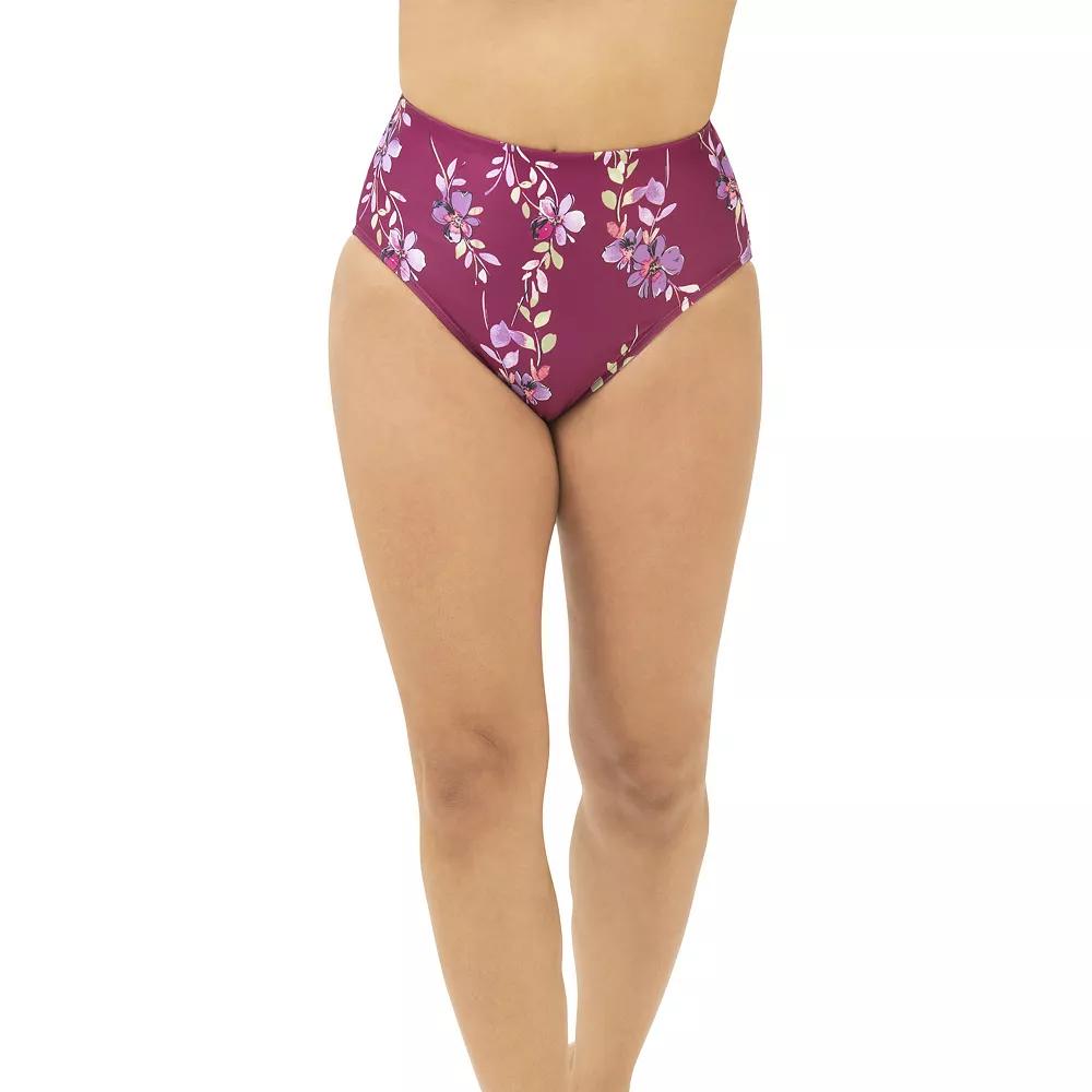 Women's Dolfin Aquashape Solid UPF 50+ High-Waist Brief Swim Bottoms,  Product Image