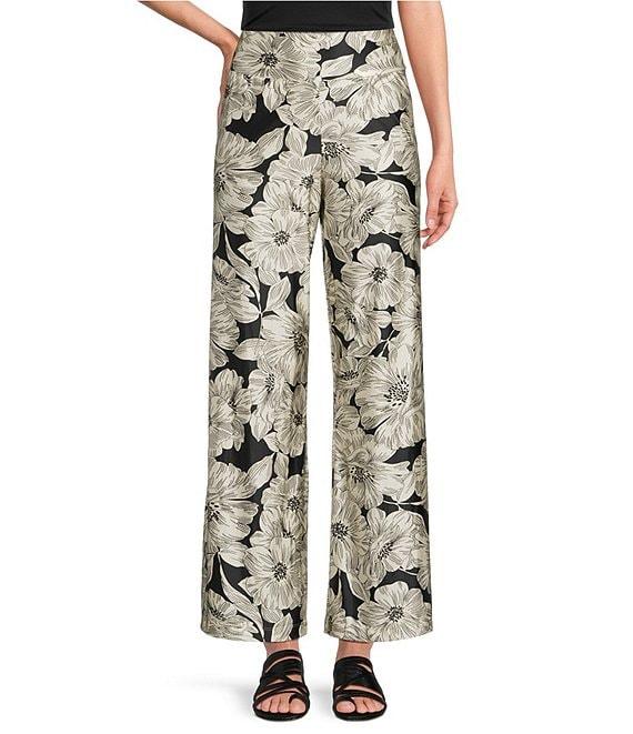 Bryn Walker Osca Biachi Neri Knit Flat Front Wide Leg Coordinating Pull-On Pants Product Image