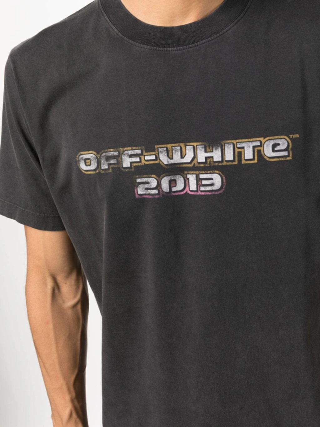 OFF-WHITE Off White™ Black Crew Neck T Shirt With Print Product Image