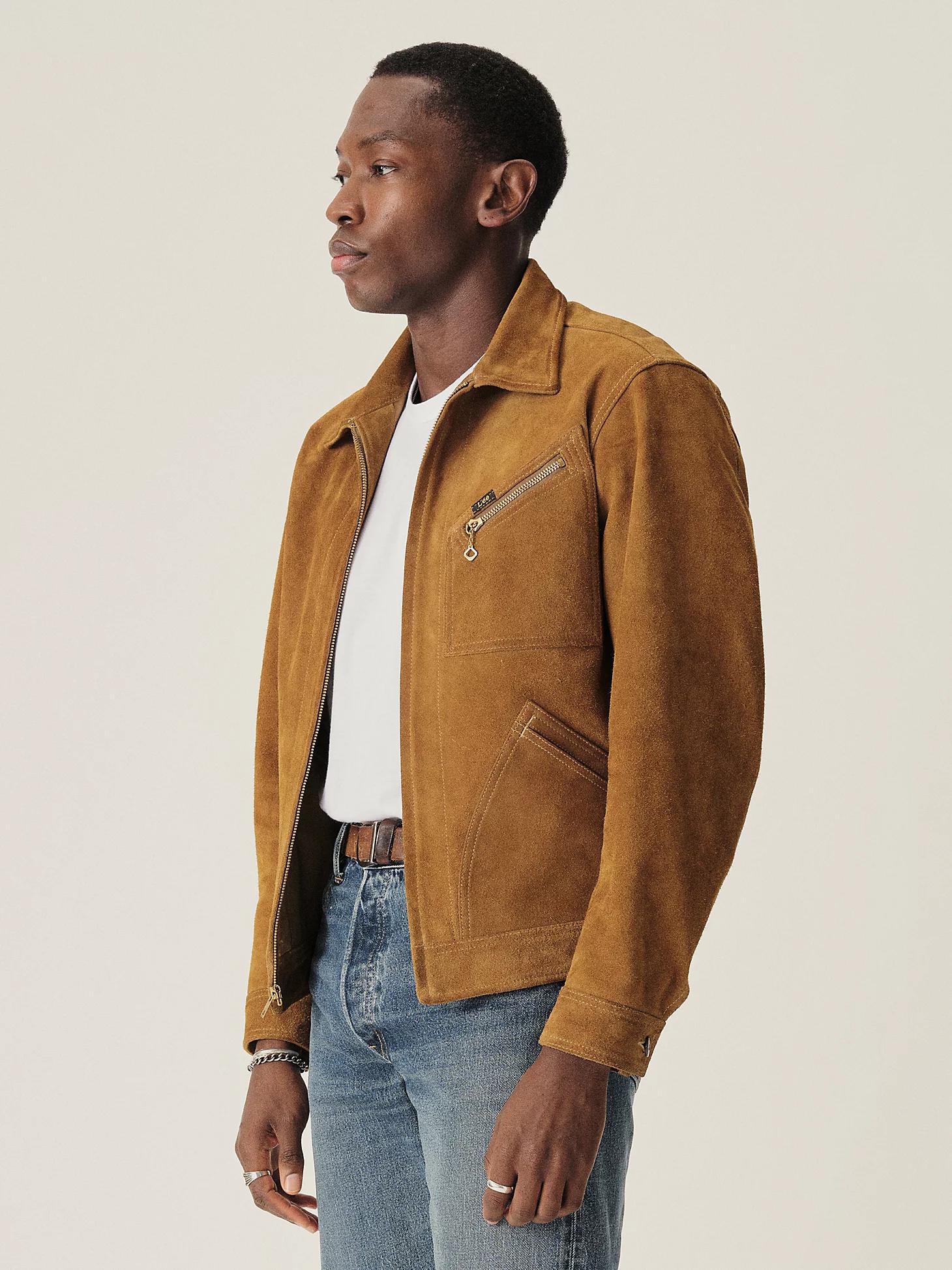 Men's Lee® x Buck Mason Rambler Suede 91-B Jacket | Men's Jackets & Outerwear | Lee® Product Image