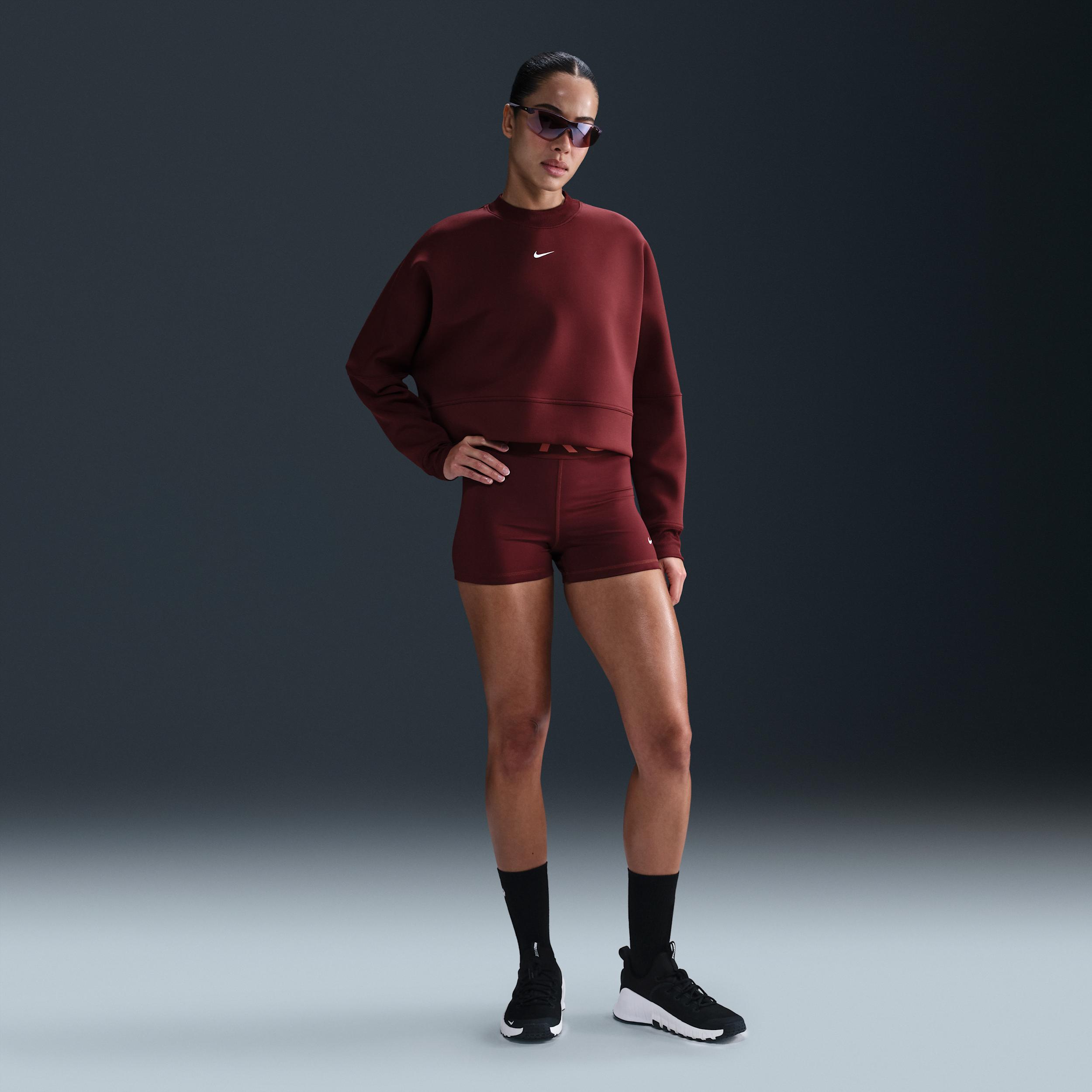 Nike Women's Prima Dri-FIT Oversized Crew-Neck Cropped Top Product Image