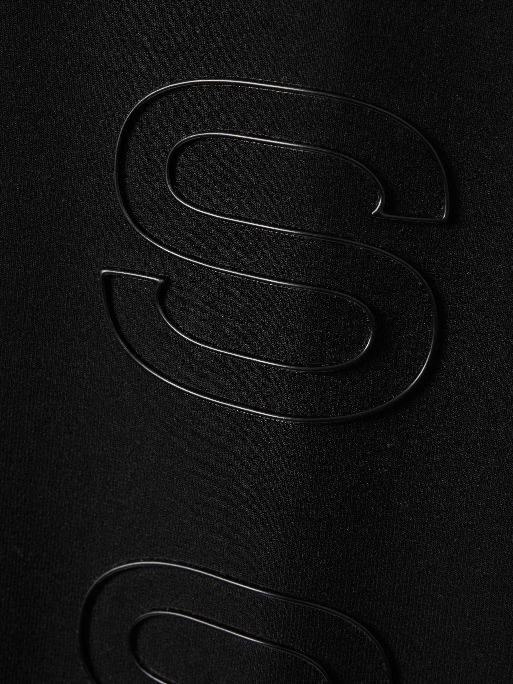 Interlock Jersey Half-Zip Funnel Neck Sweatshirt in Black Product Image