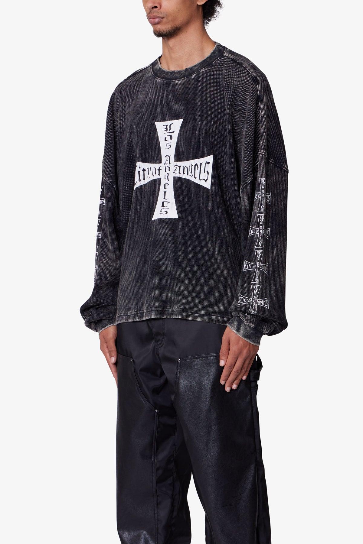 Washed LA Thermal Shirt - Washed Black Product Image