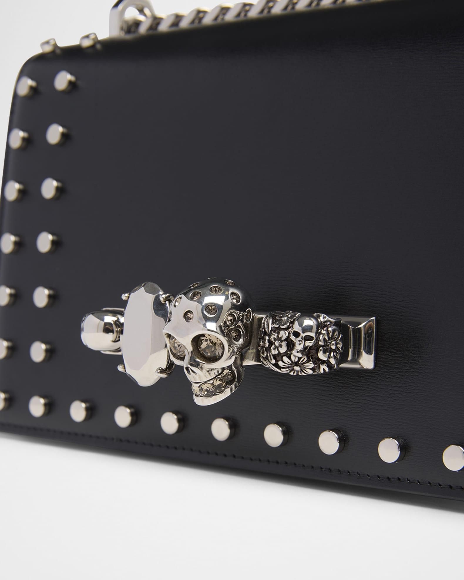 Jeweled Calfskin Leather Satchel Bag Product Image