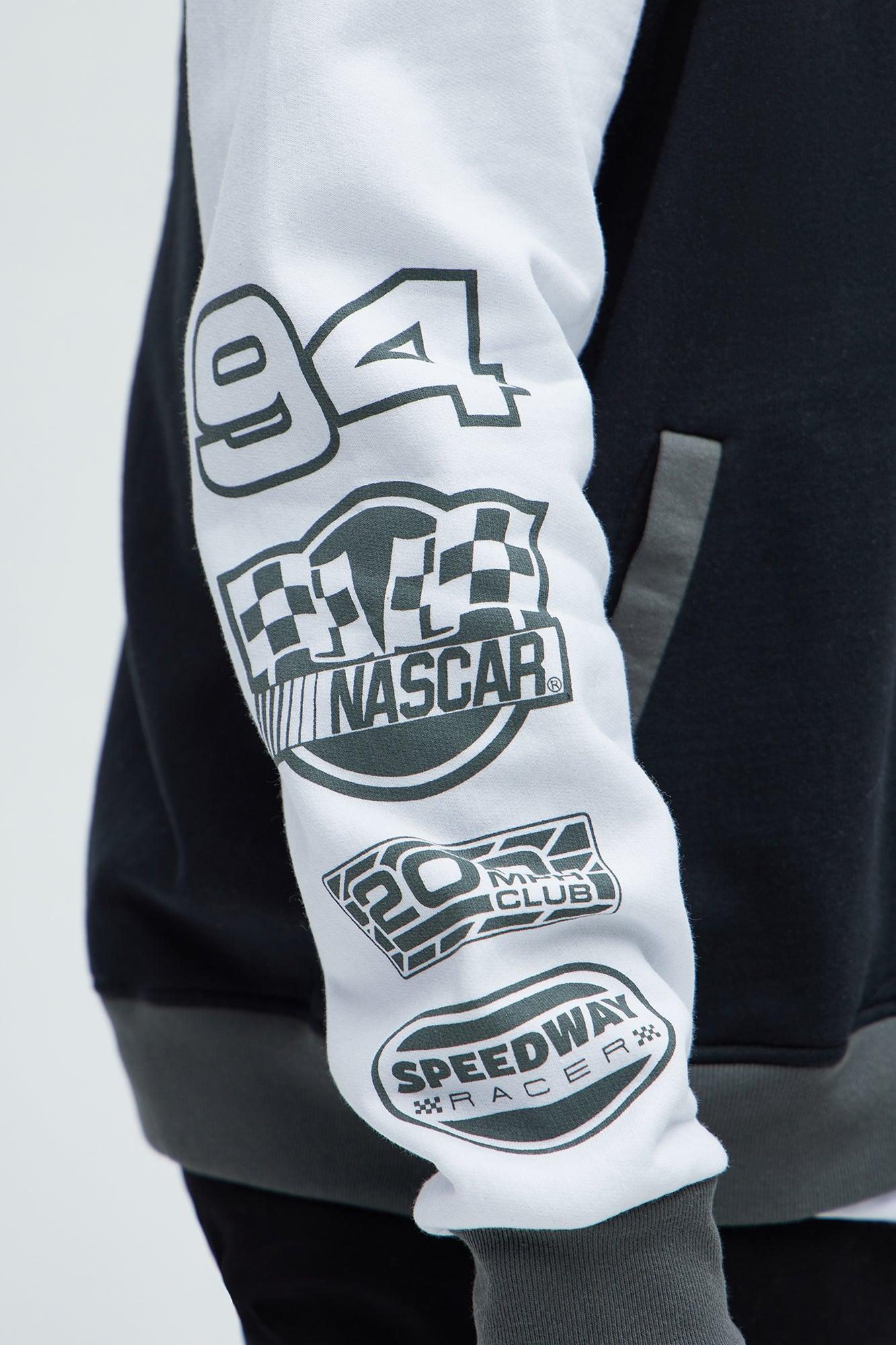 Nascar Racing Varsity Jacket - Black/White Product Image
