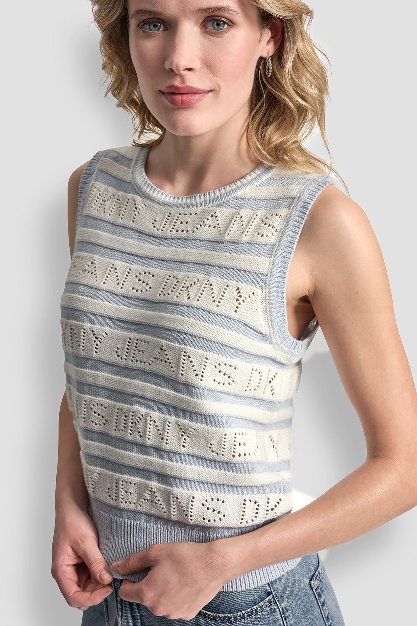 LOGO POINTELLE STRIPED SWEATER Product Image