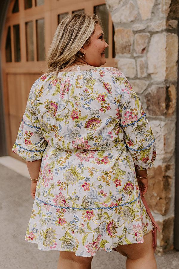 French Garden Floral Mini Dress Curves Product Image