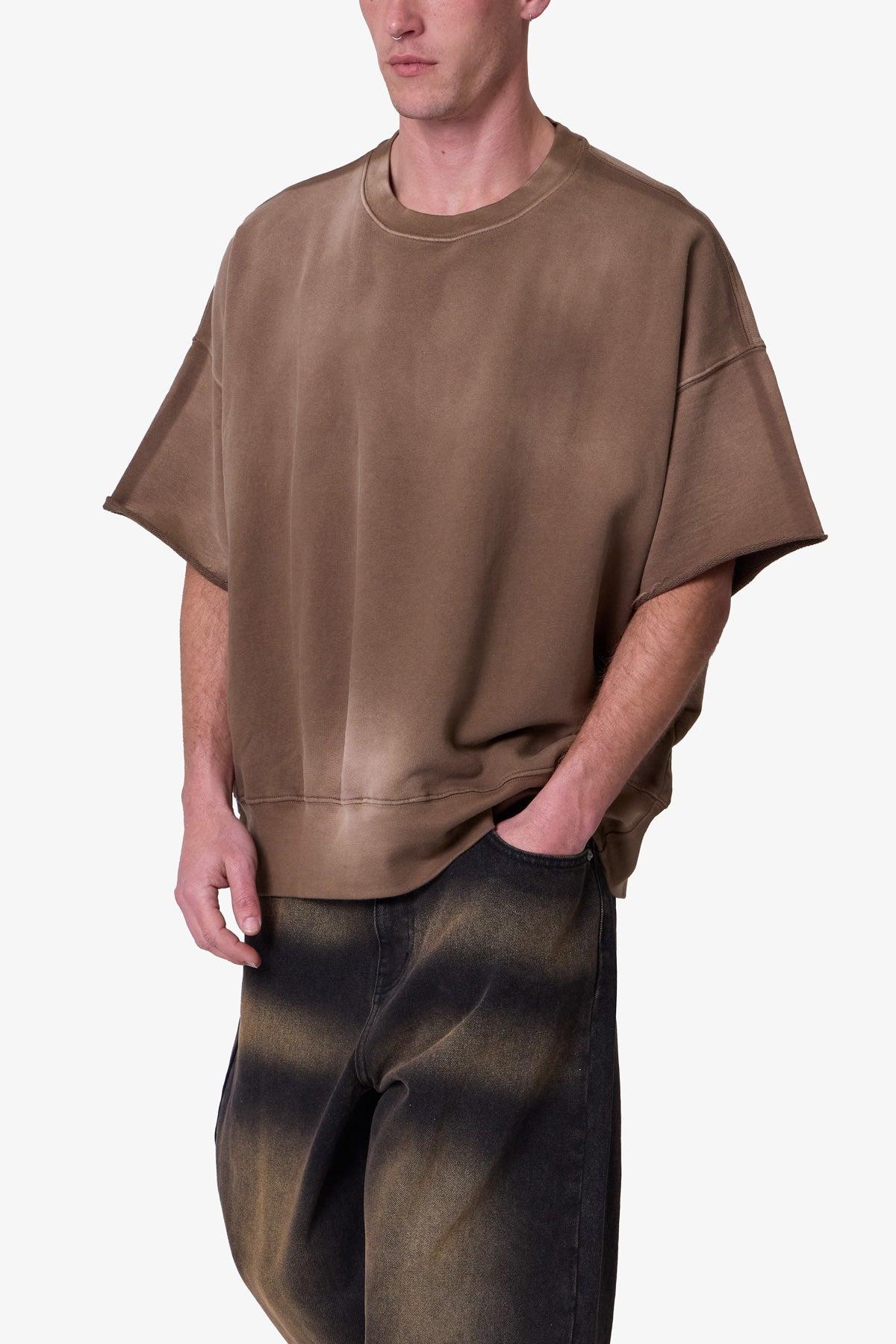 Oversized Crewneck Tee - Tan Product Image