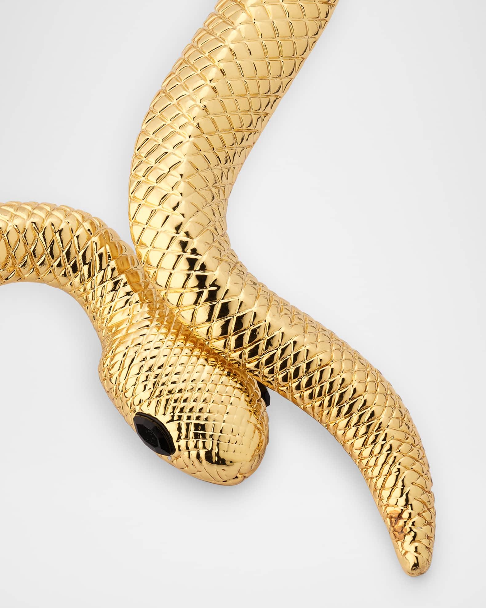 Golden Snake Hinge Collar Necklace Product Image