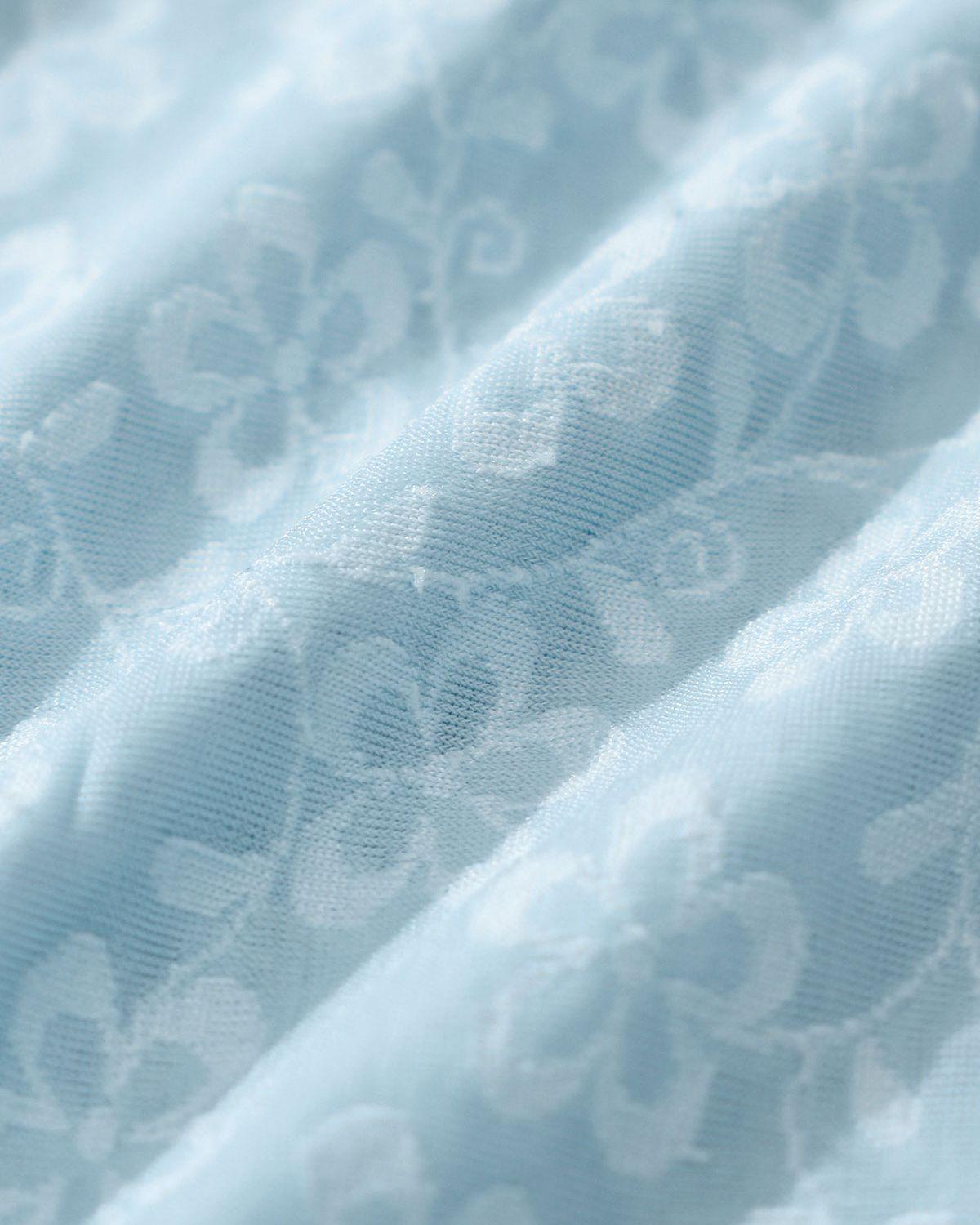 Blue Jacquard Textured Tankini Swimsuit Product Image