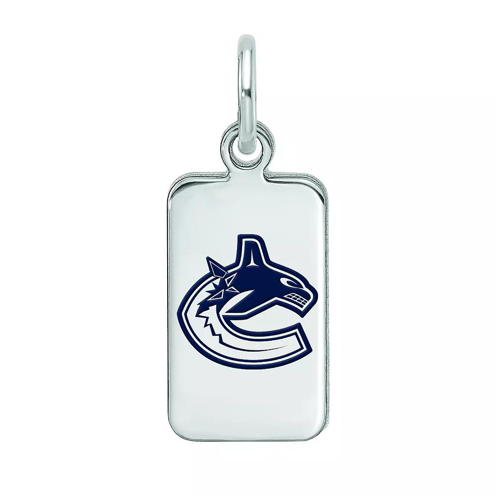 LogoArt Sterling Silver Enamel Vancouver Canucks Tag Pendant, Women's,  Product Image