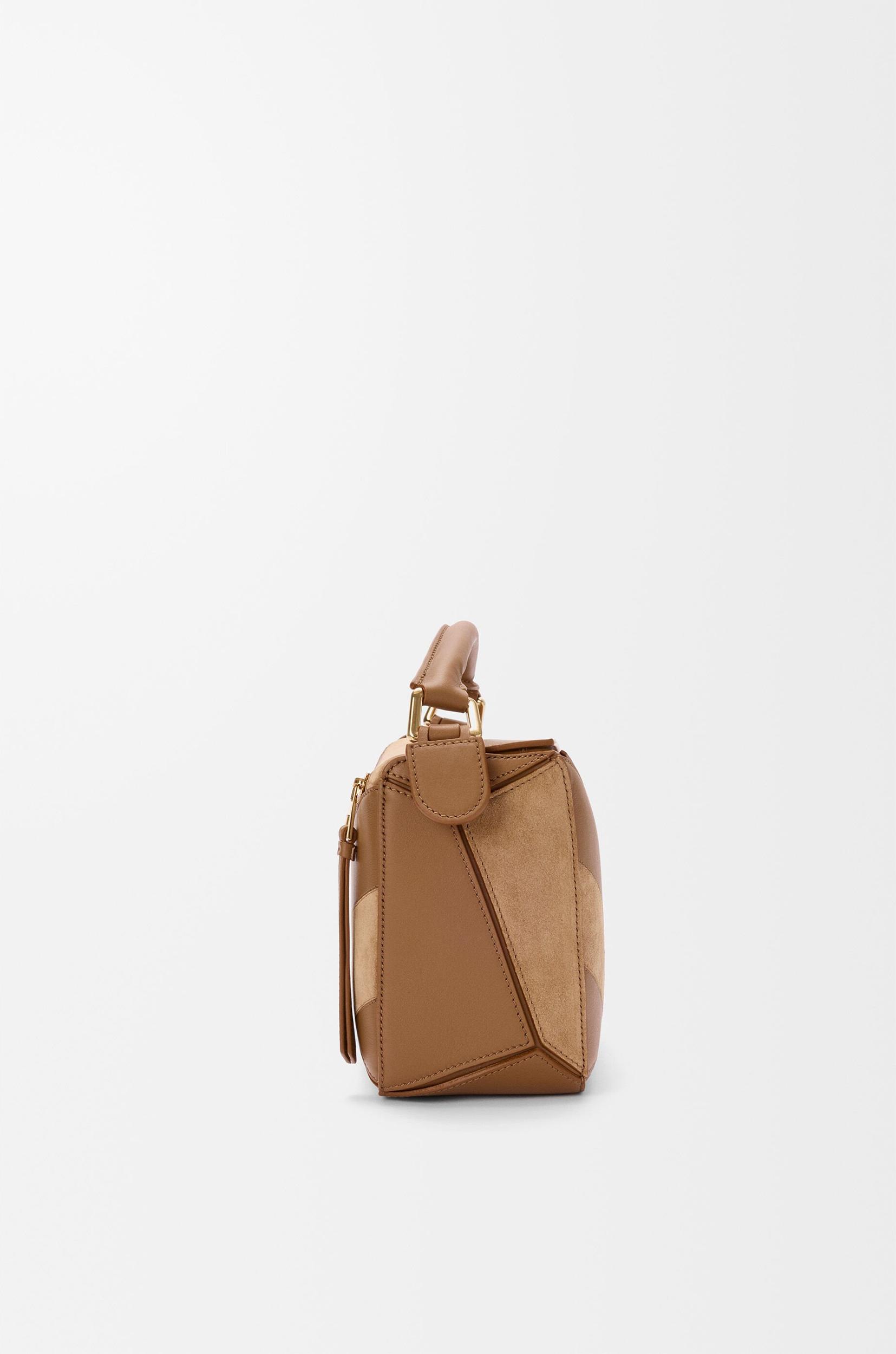 Small Puzzle bag in classic calfskin and suede Product Image