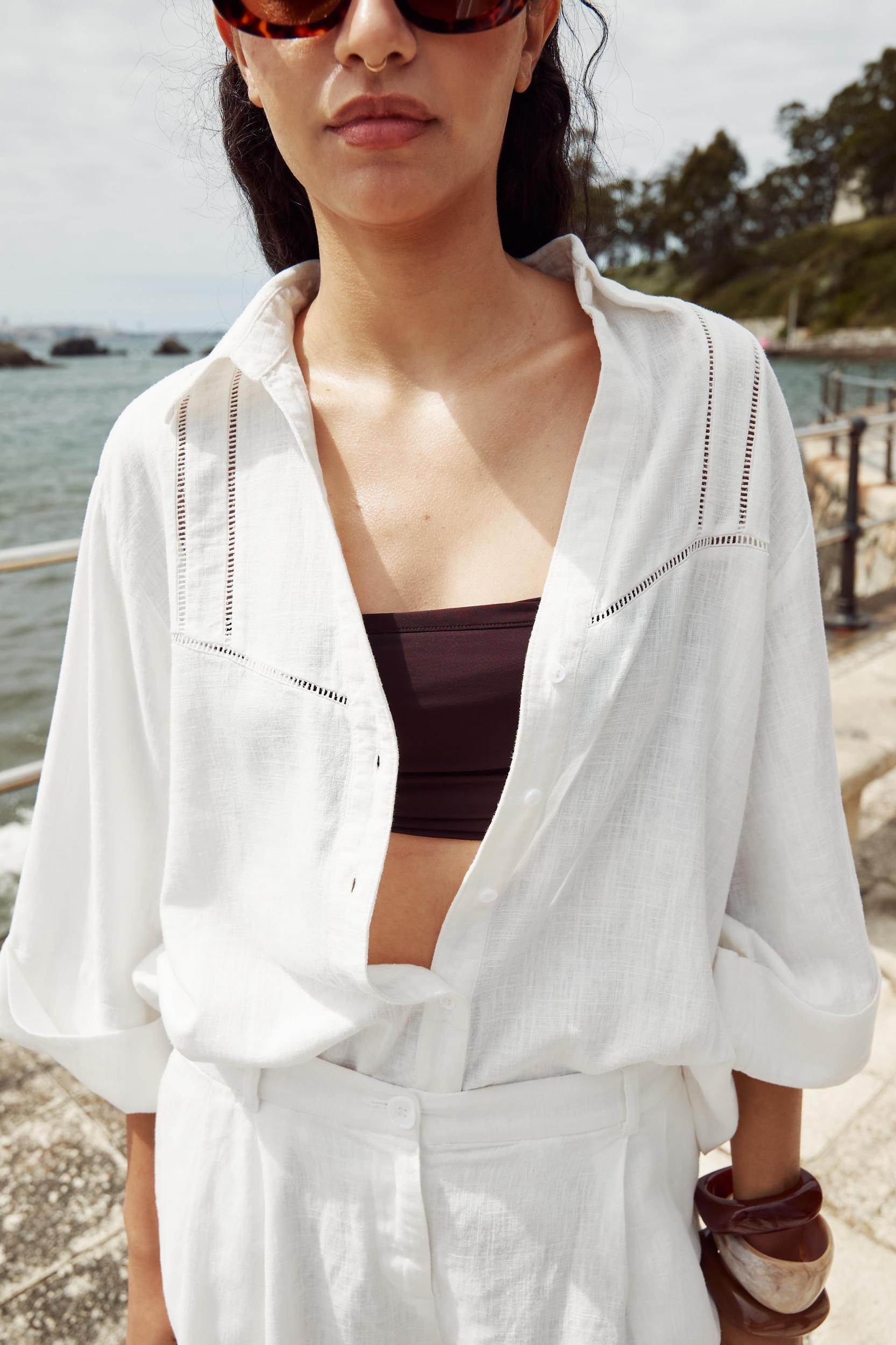 LADDER STITCH WIDE SLEEVE SHIRT Product Image