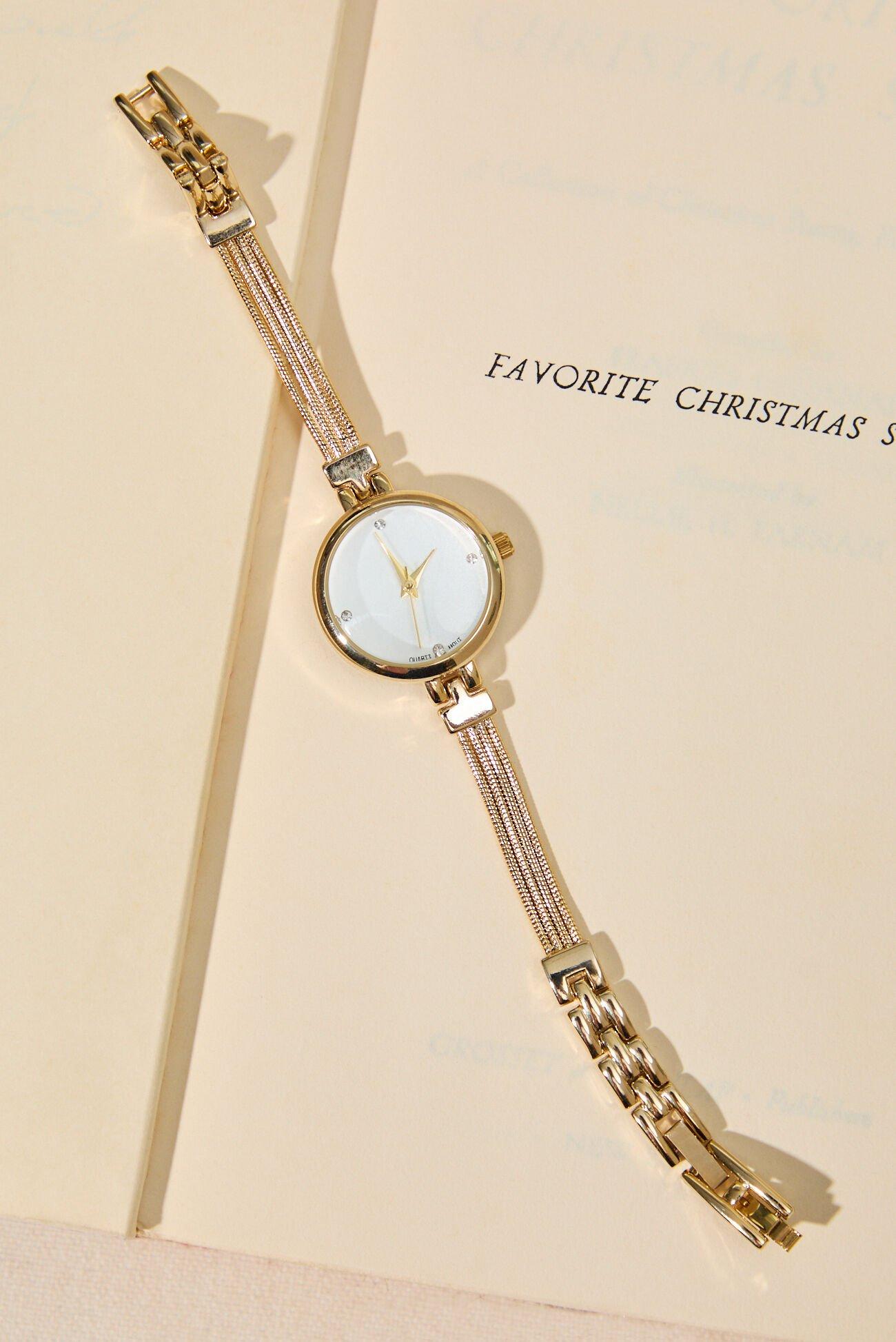 Golden Grace Round Watch Product Image