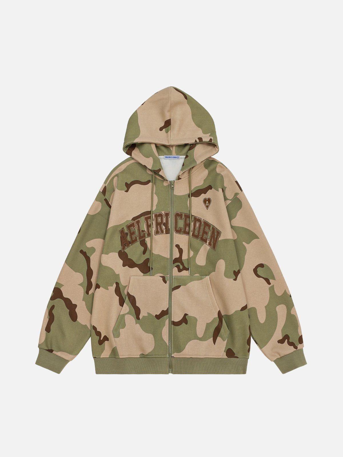 Aelfric Eden Camo Zip Up Hoodie Product Image