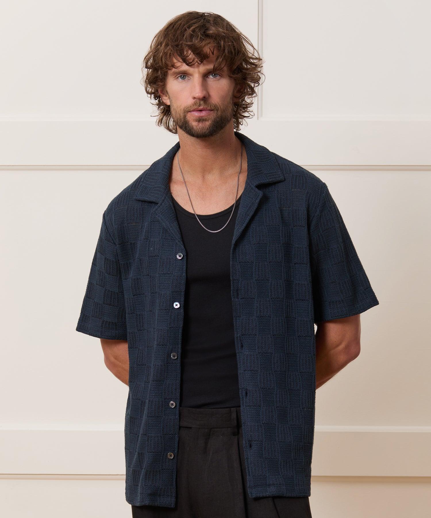 Relaxed Open-Knit Cabana Polo Product Image