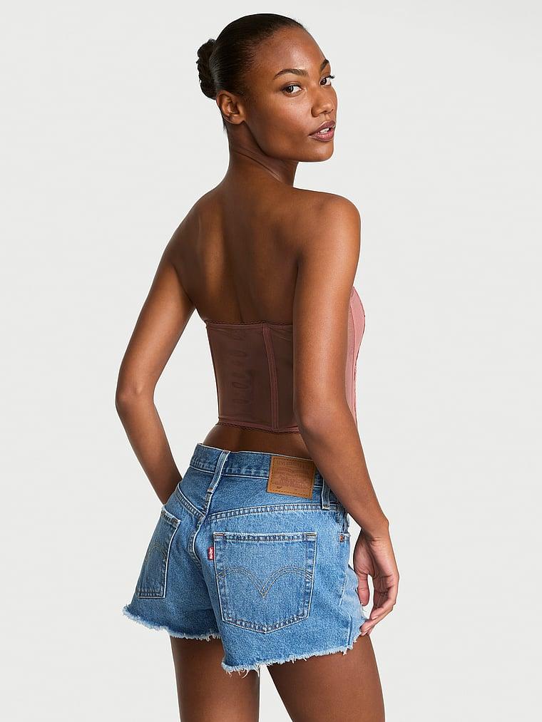 Vintage Blossom Strapless Corset Top Product Image