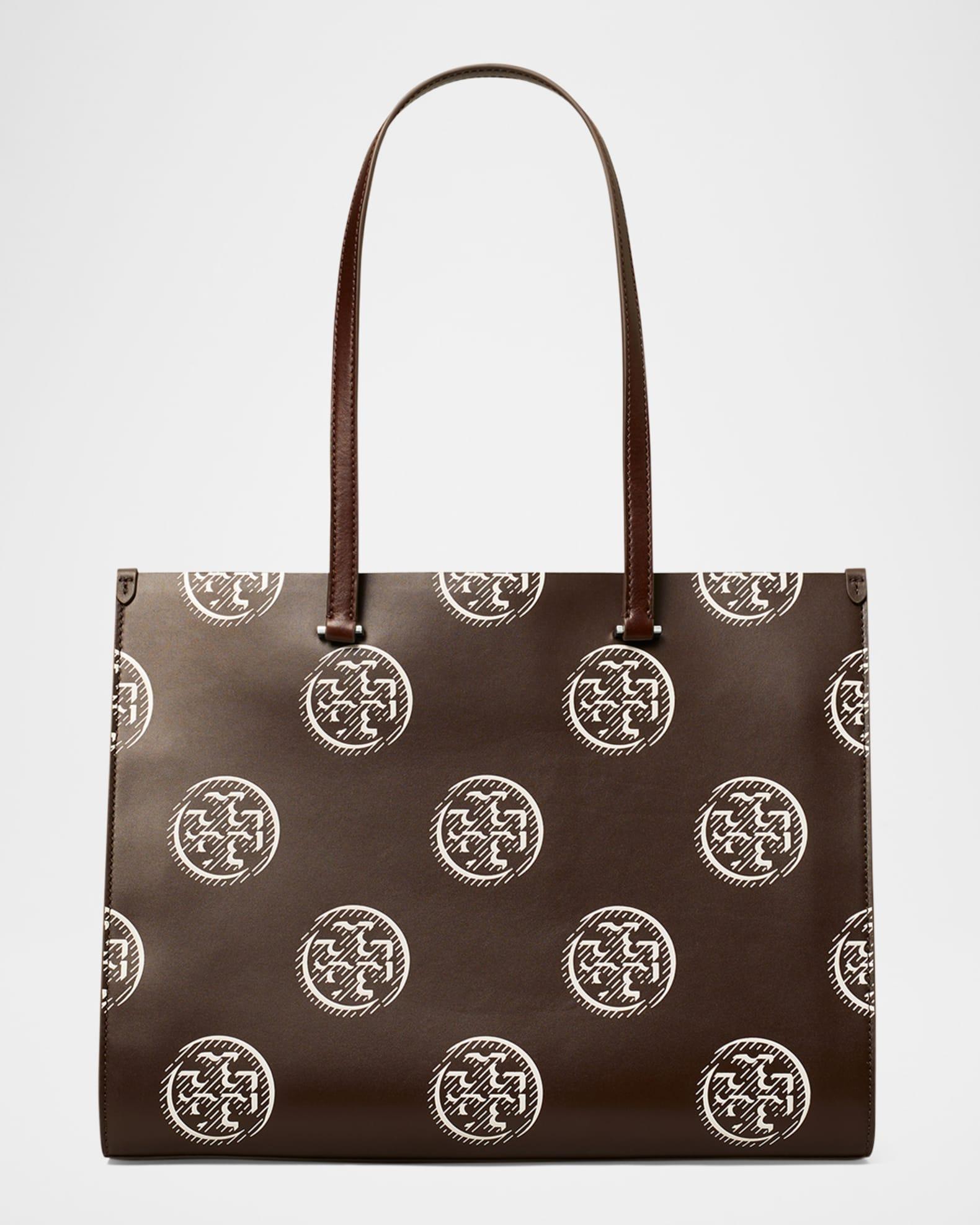 T Monogram Contrast Embossed Tote Product Image