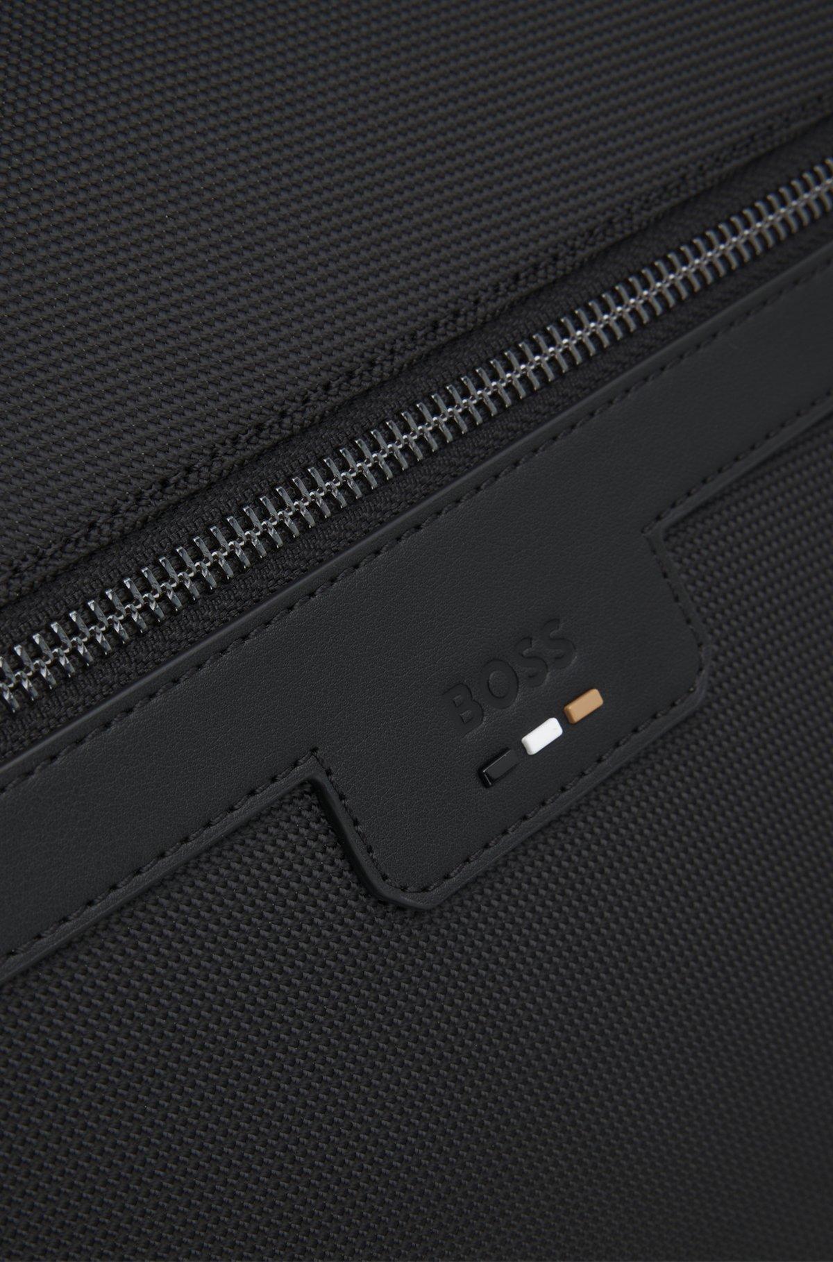 Textured-fabric holdall with faux-leather trims Product Image