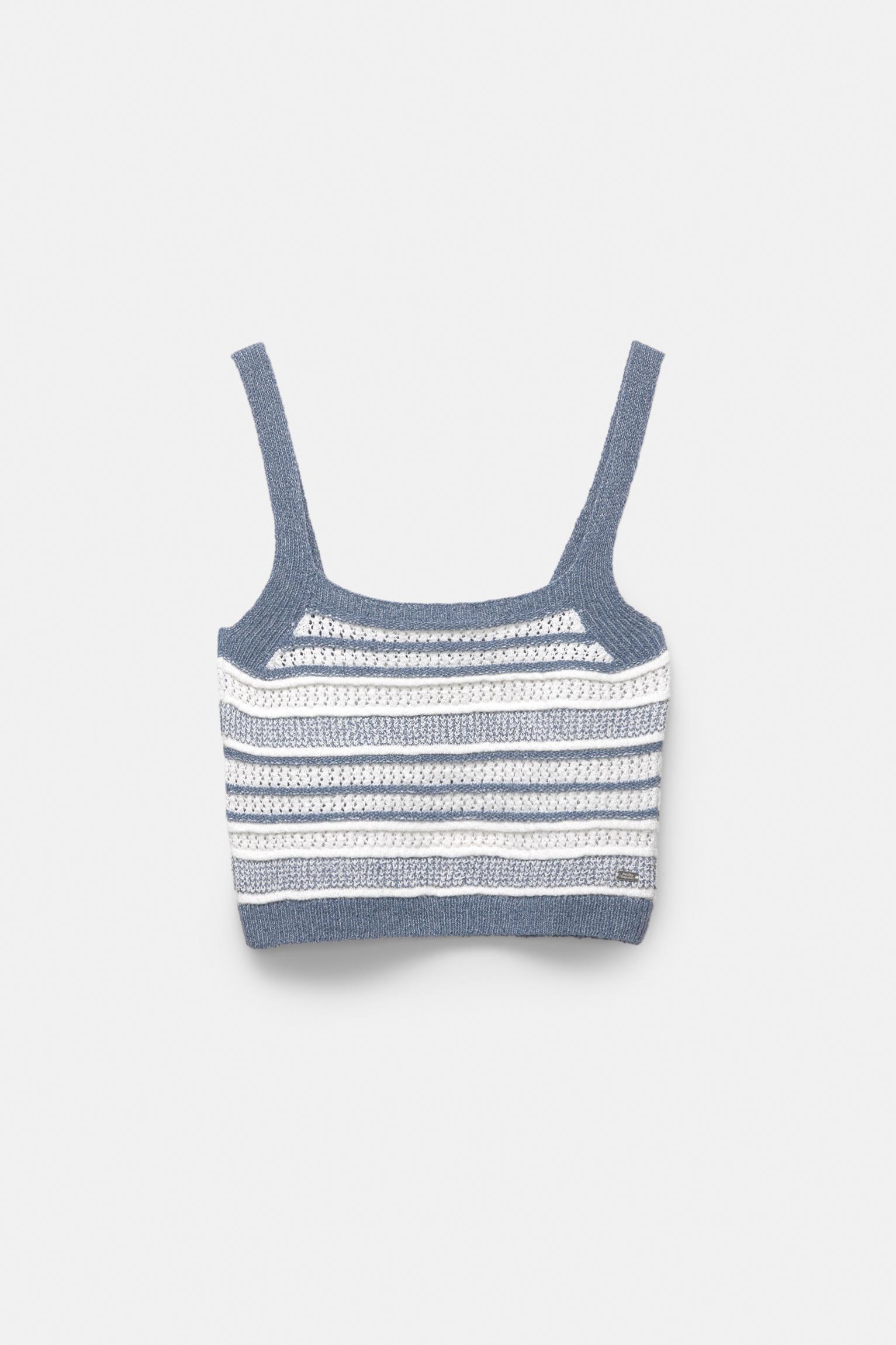 Striped crochet top Product Image