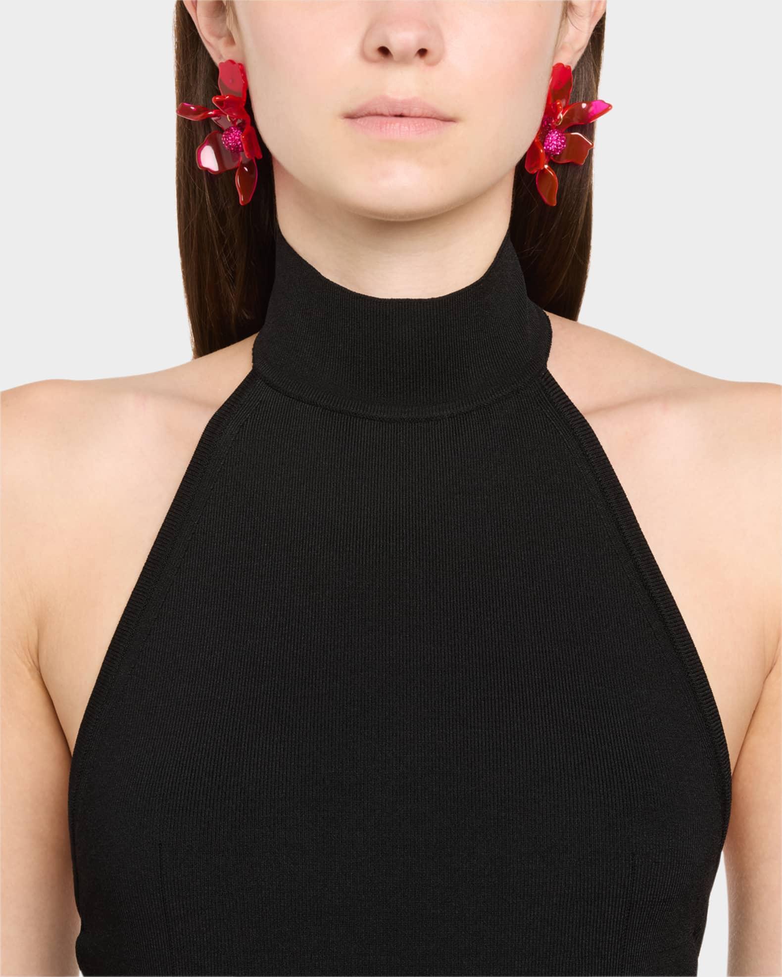 Small Crystal Lily Earrings Product Image