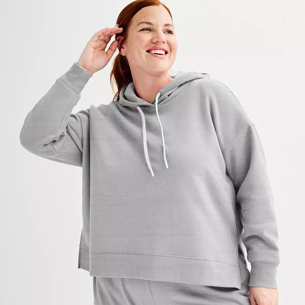 Plus Size Tek Gear® Ultrasoft Fleece Hoodie, Women's, Size: 1XL, Dark Frost Grey Product Image
