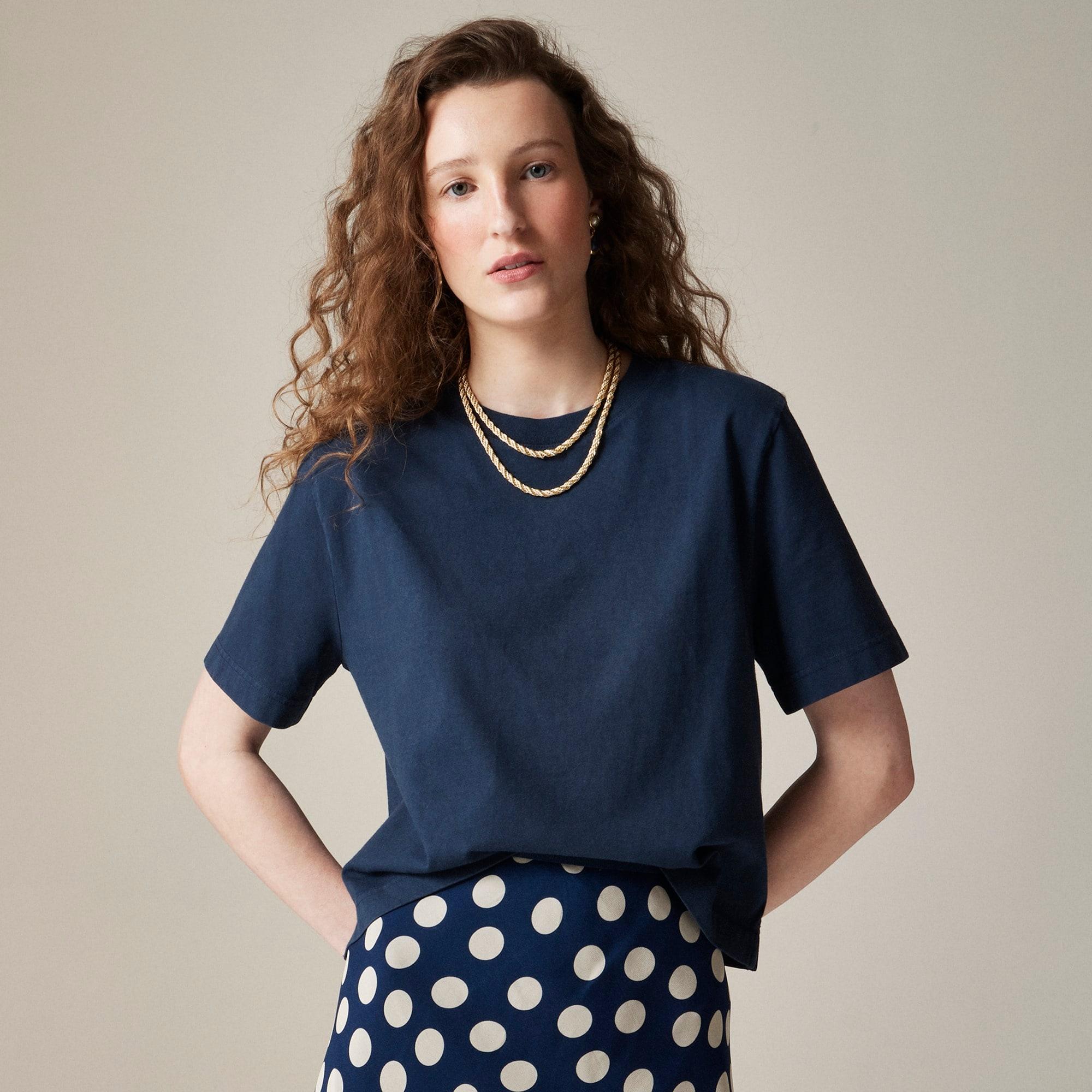 Relaxed premium-weight cropped T-shirt Product Image