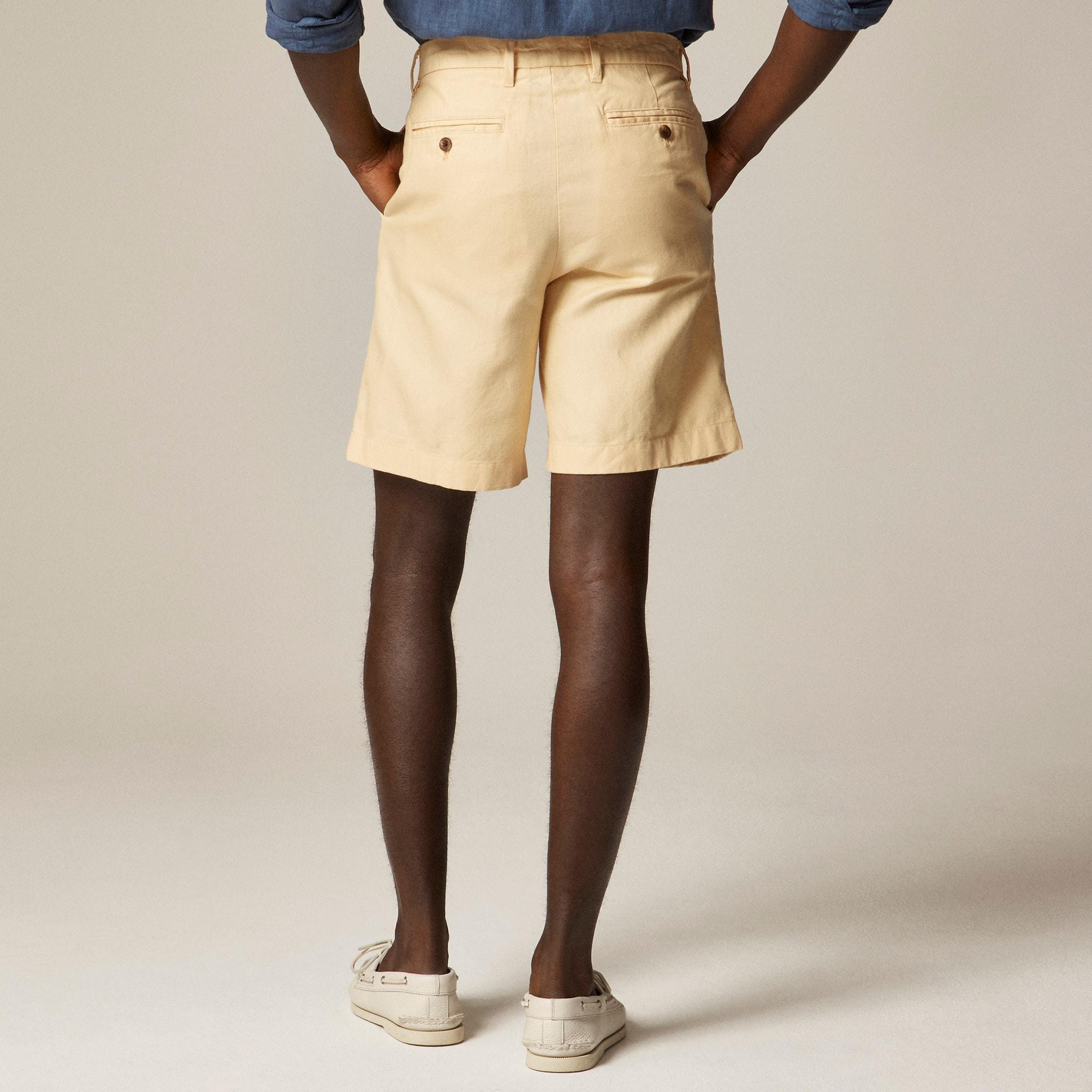 8" cotton-linen blend dress short Product Image