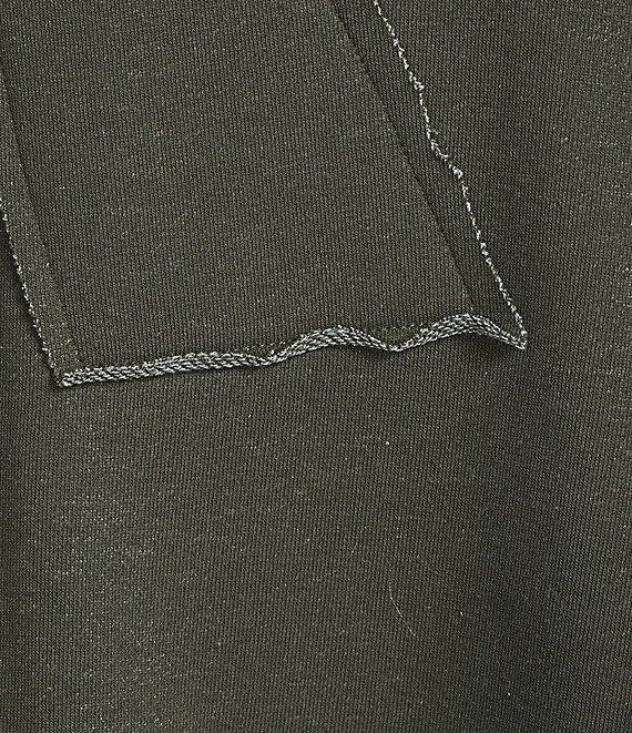 Ali Miles Knit Raw Edge Bow Detail Crew Neck Dolman Long Sleeve Top Product Image