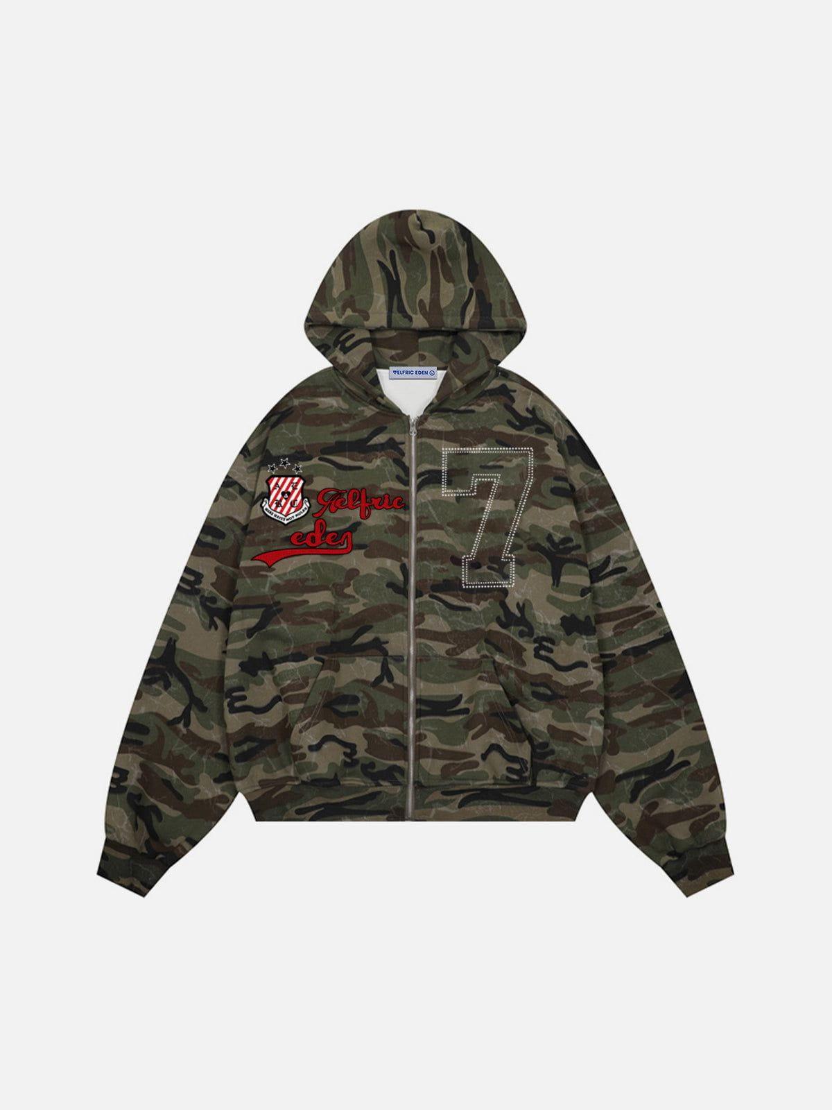 Aelfric Eden Camo Zip Up Hoodie Product Image