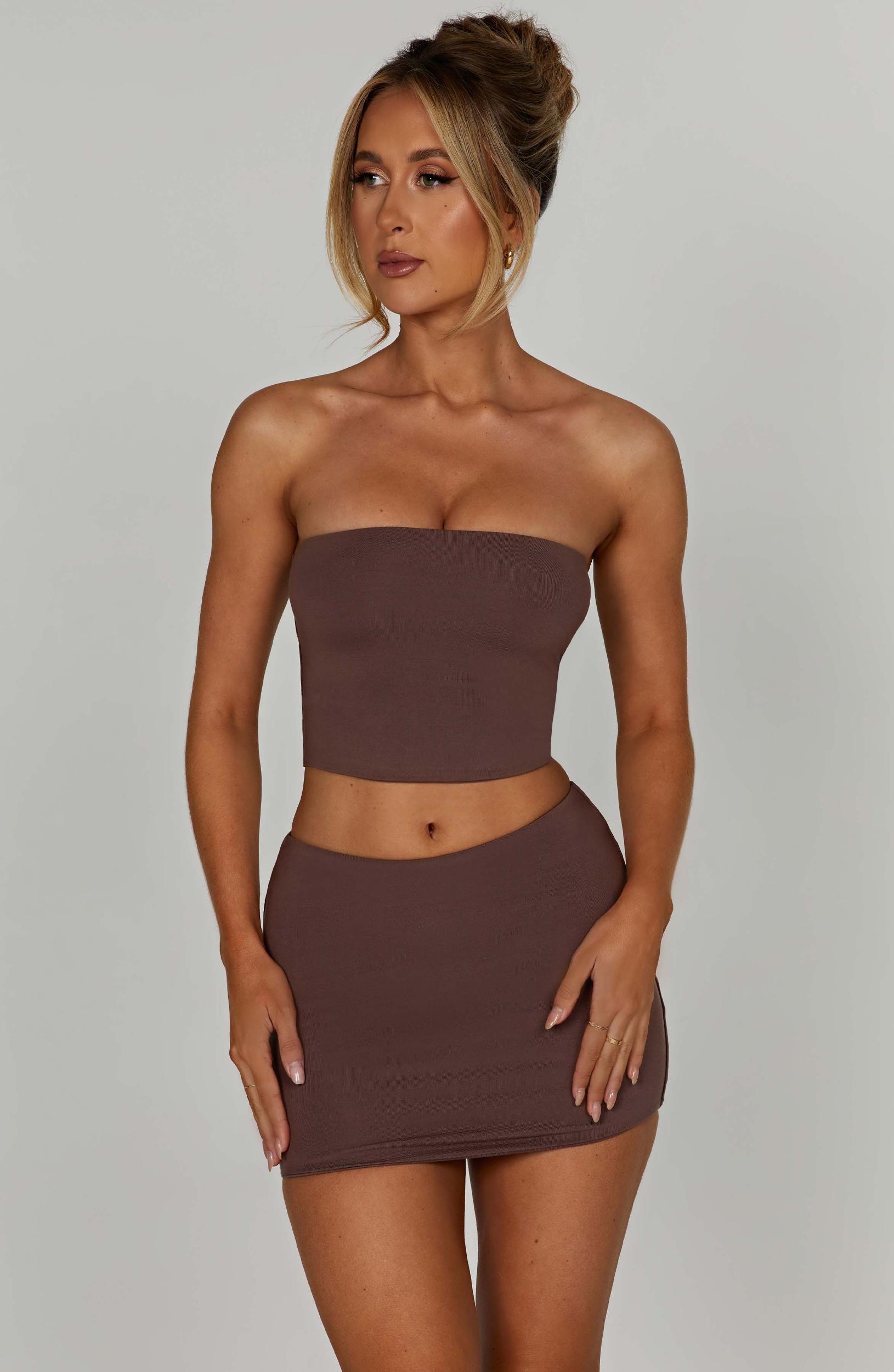 Rein Mini Skirt - Chocolate Product Image