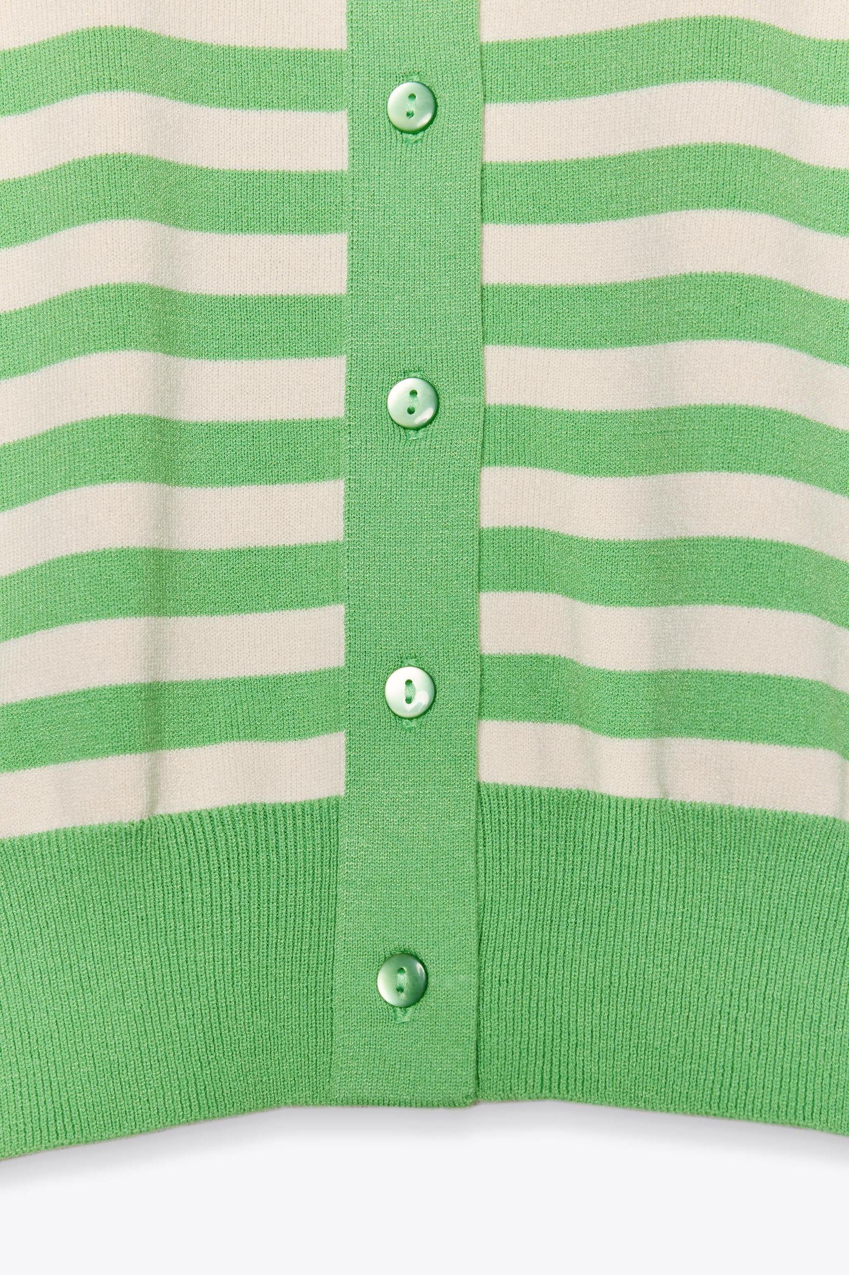 STRIPED KNIT JACKET Product Image