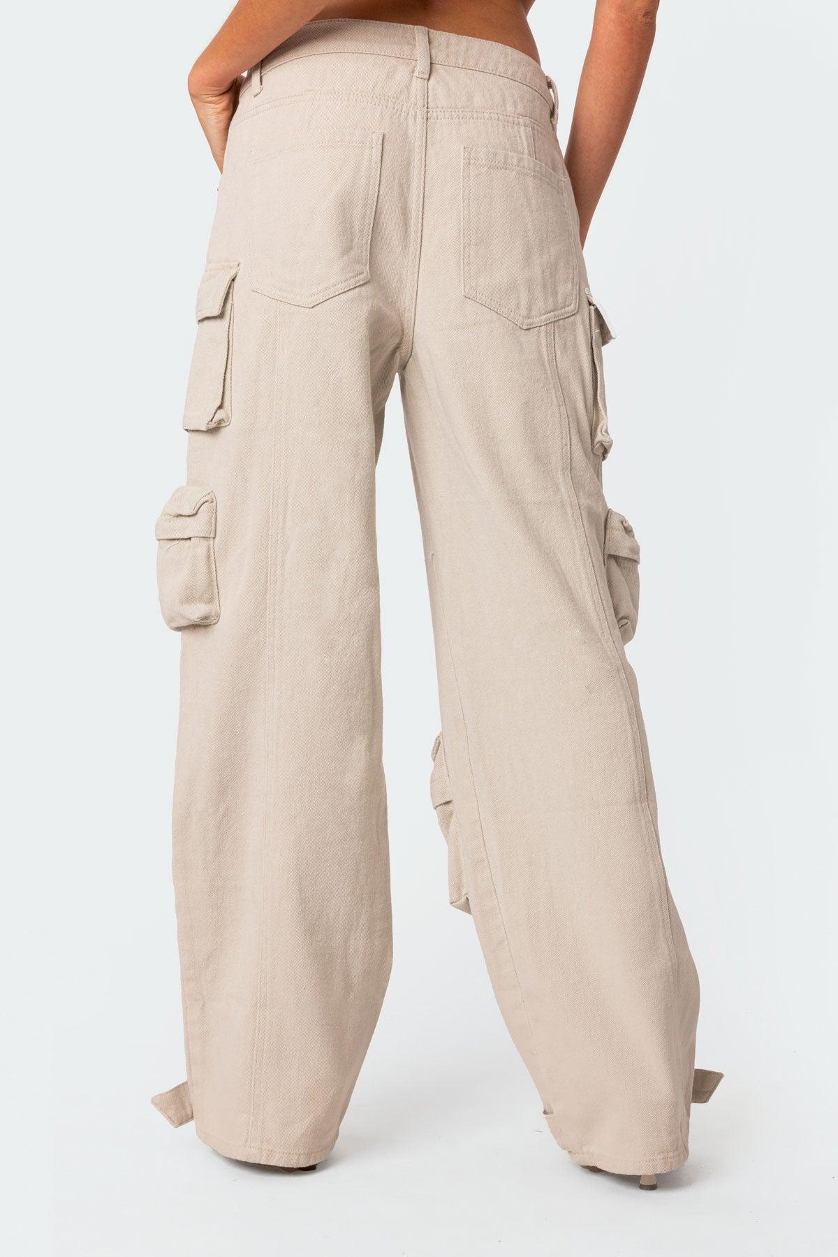 Oversized Boyfriend Cargo Jeans Product Image