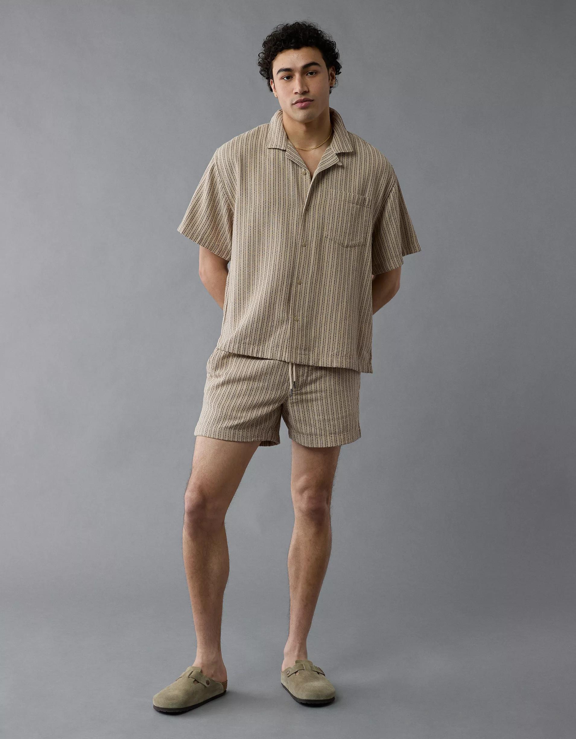 AE Poolside Striped Button-Up Shirt Product Image