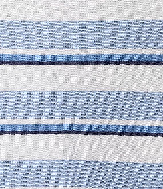 Blue Label Block Island Collection Multi-Striped Jersey Short Sleeve Polo Shirt Product Image