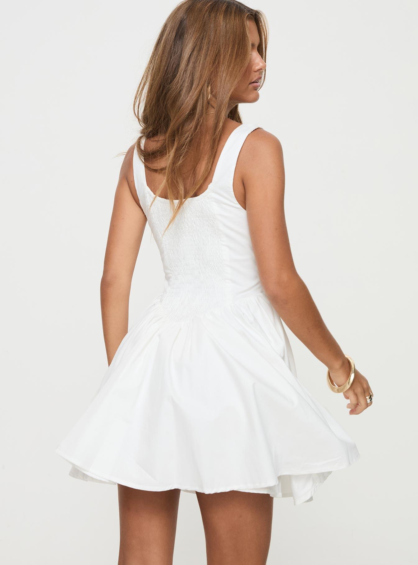 Straplie Mini Dress White Product Image