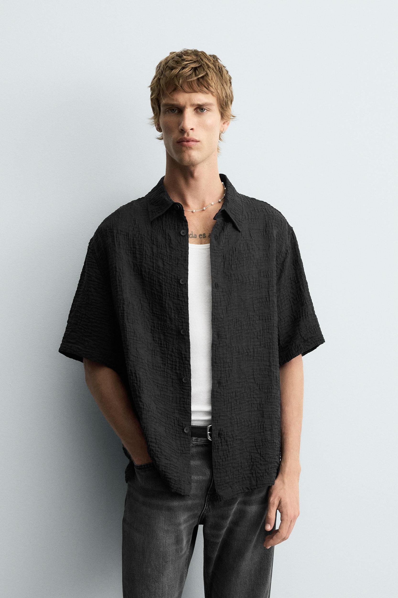 FLOWY TEXTURED SHIRT Product Image