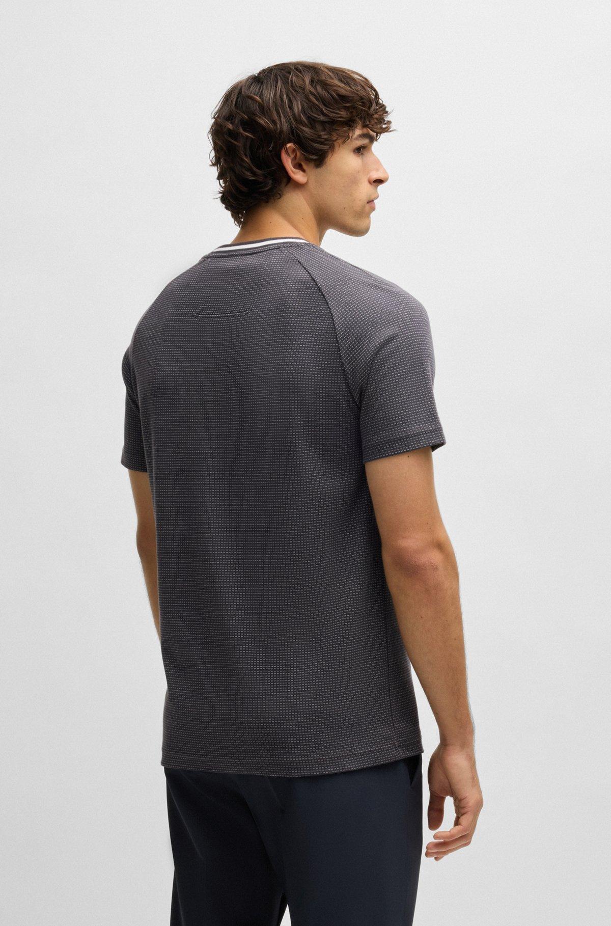 Cotton-jacquard relaxed-fit T-shirt with logo detail Product Image